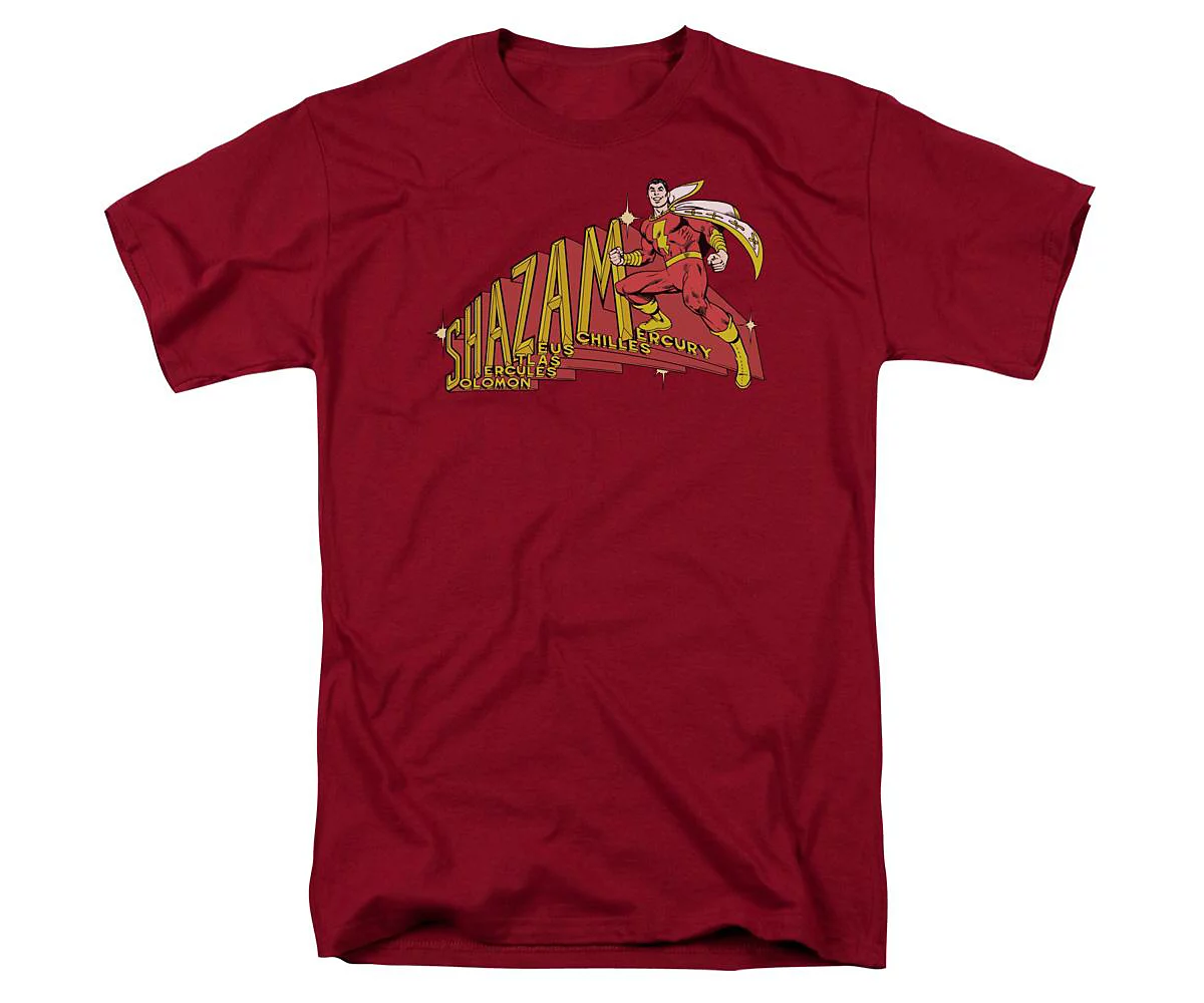 Dc Shazam Mens DC Comics Shazam Shazam Short Sleeve Adult Tee / T-Shirt