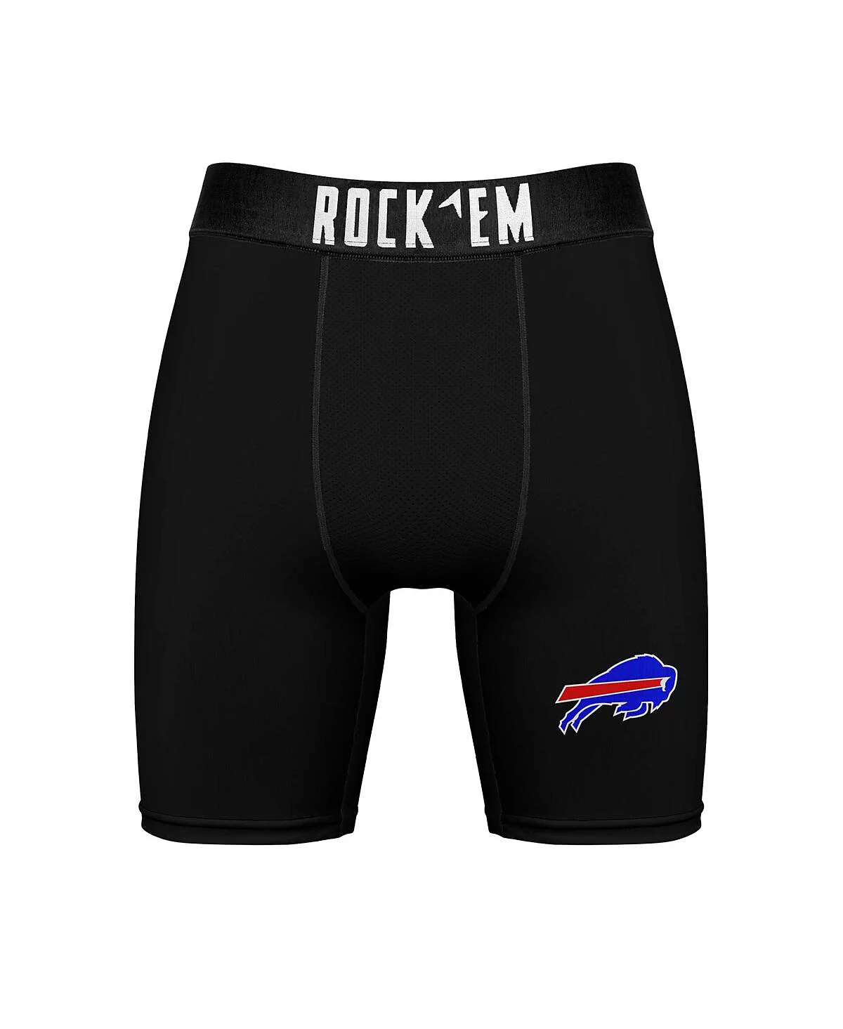 Rock Em Mens Buffalo Bills Primary Crew Socks Boxer Briefs Combo Pack 7590₽