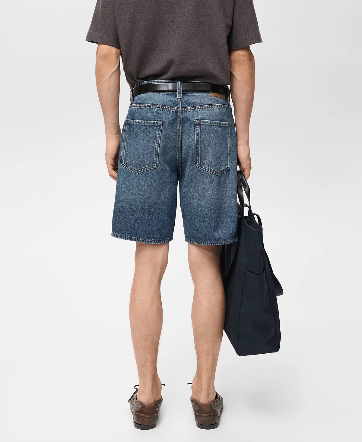 Mango Mens Denim Washed-Effect Bermuda Shorts 9490₽