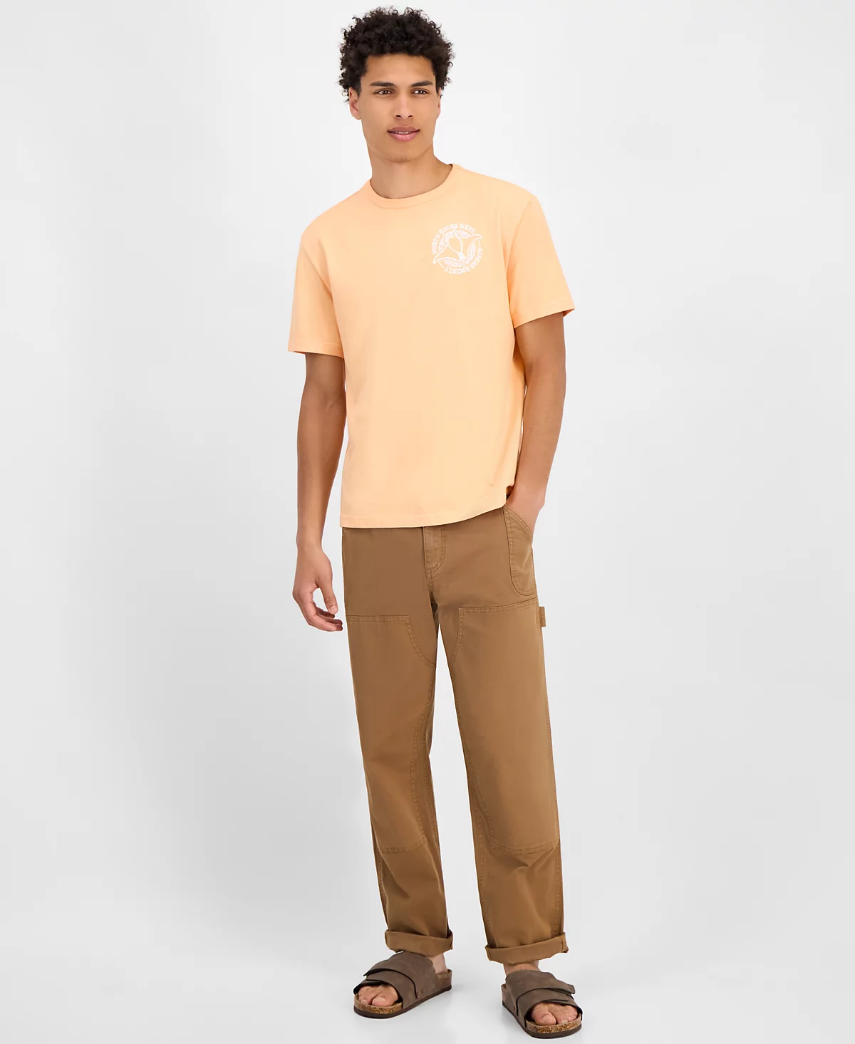 Sun Stone Mens Short Sleeve Manta Ray Graphic Crewneck T-Shirt Exclusively at Macys 4790₽