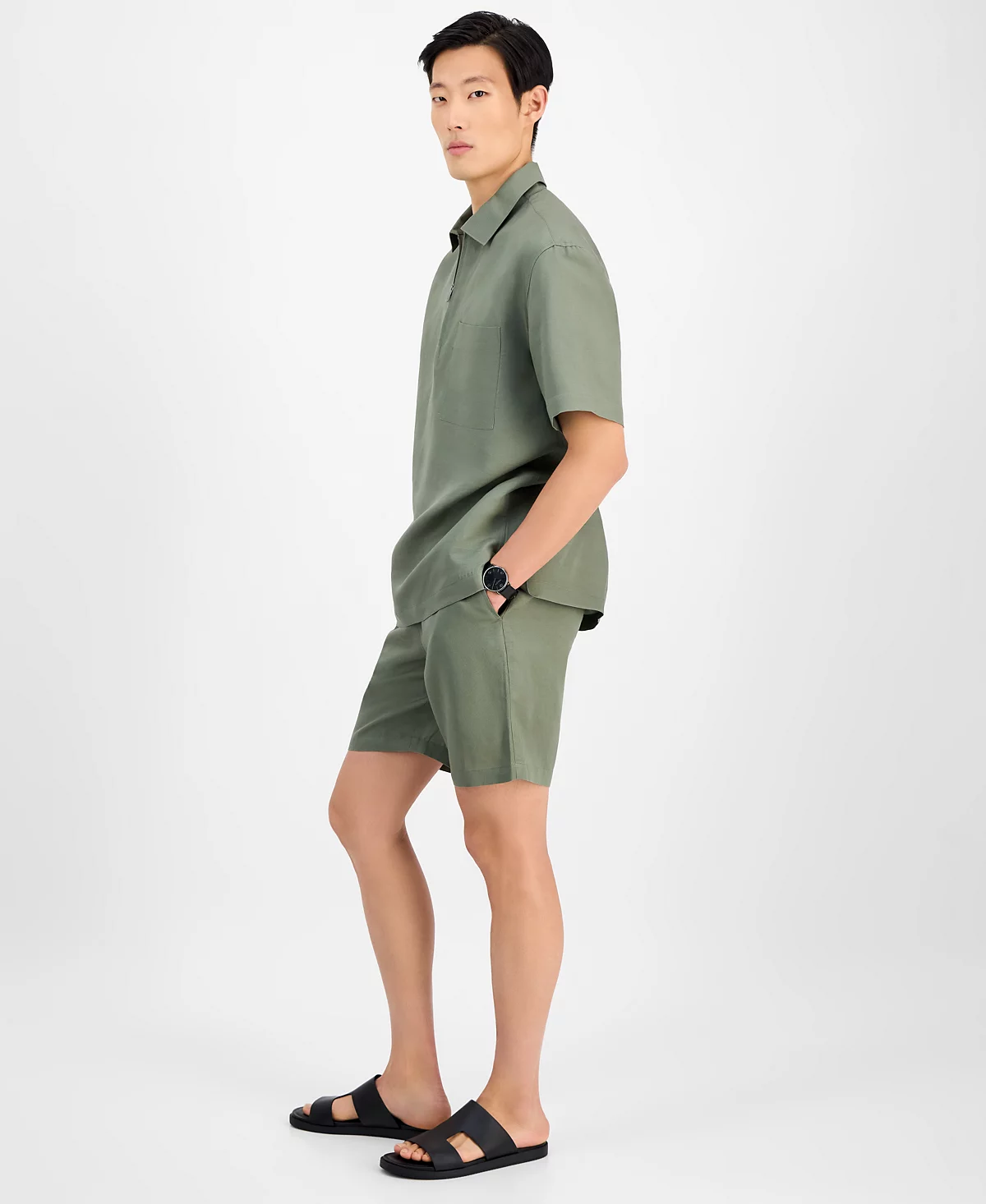 Alfani Mens Linen Pull-On Shorts Exclusively at Macys 13290₽