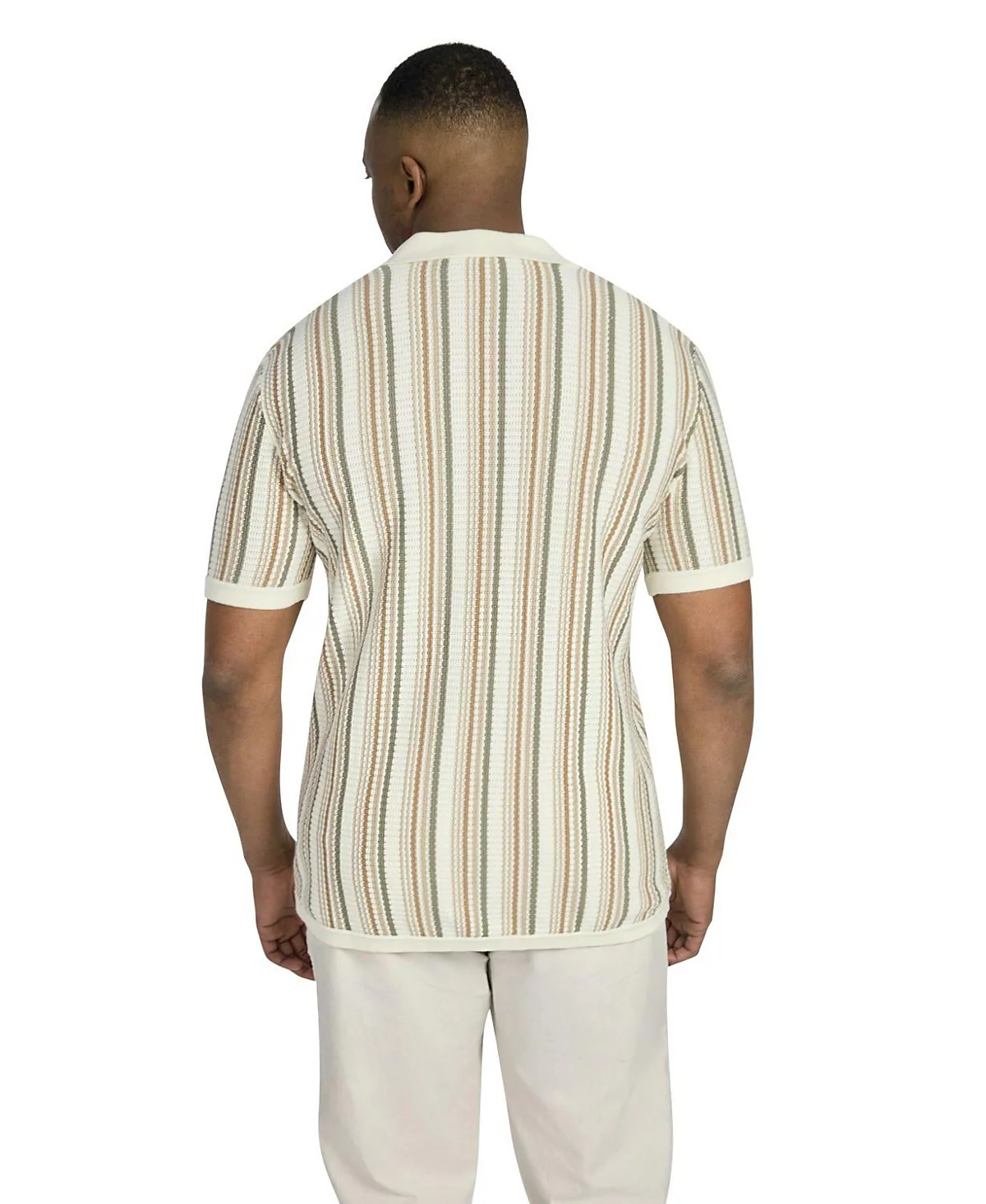 Johnny Bigg Mens Brighton Stripe Knit Polo 3890₽
