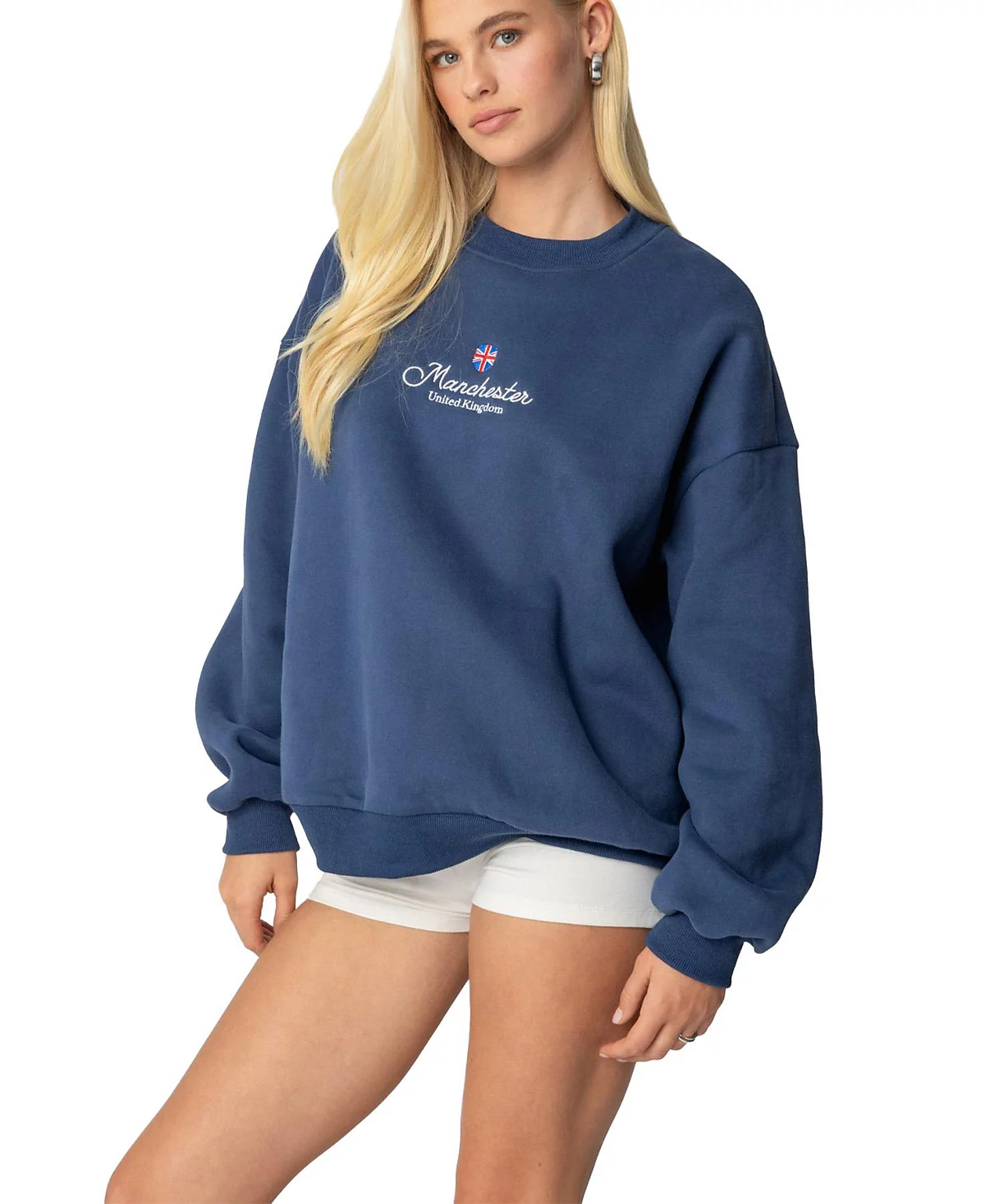 Edikted Womens Manchester Embroidered Oversized Sweatshirt 12890₽