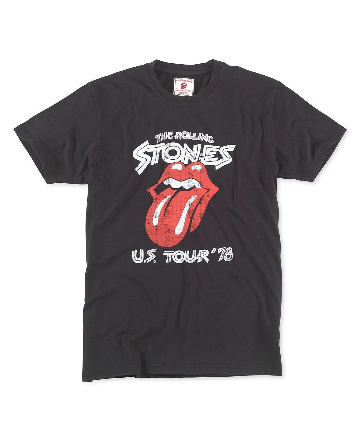 American Needle Mens Black Rolling Stones Brass Tacks T-Shirt 5290₽