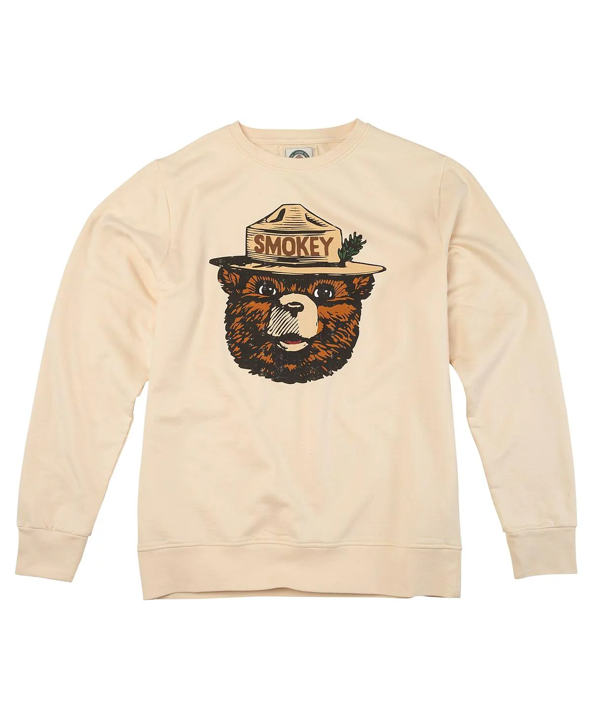 American Needle Mens Cream Smokey Bear Sunday Fleece Pullover Sweatshirt 13290₽