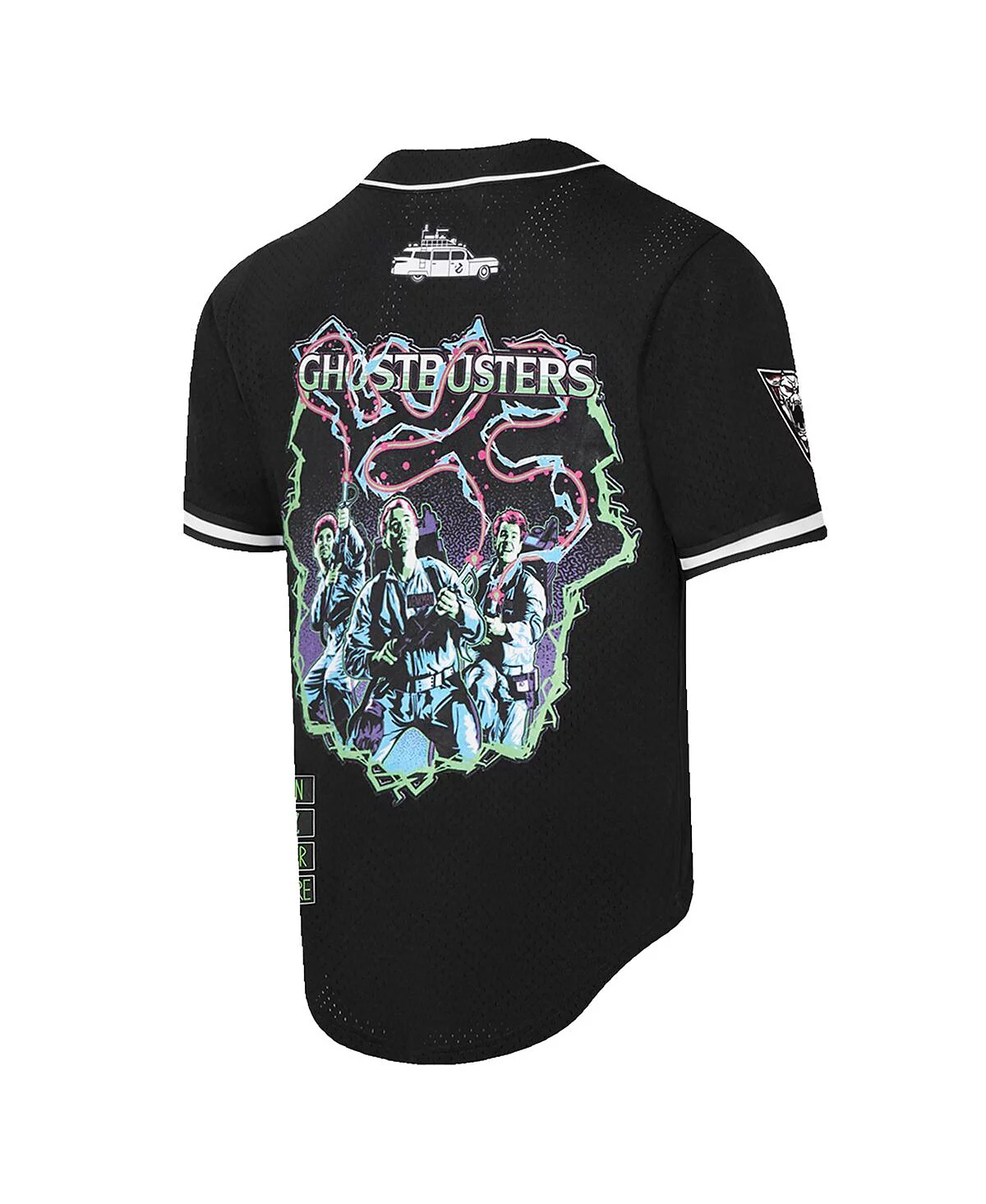 Freeze Max Men's Black Ghostbusters The Team Baseball Jersey