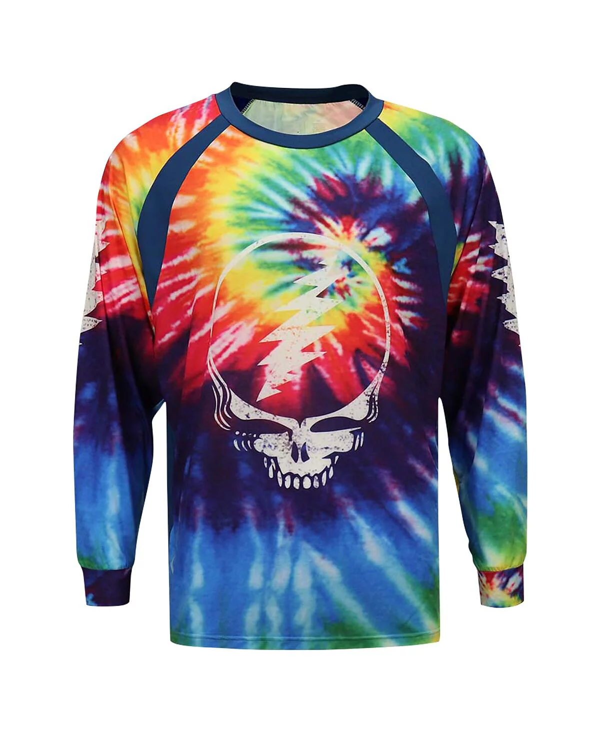 Section 119 Men's and Women's The Grateful Dead Logo Tie-Dye UPF 50 Raglan Long Sleeve Swim Shirt