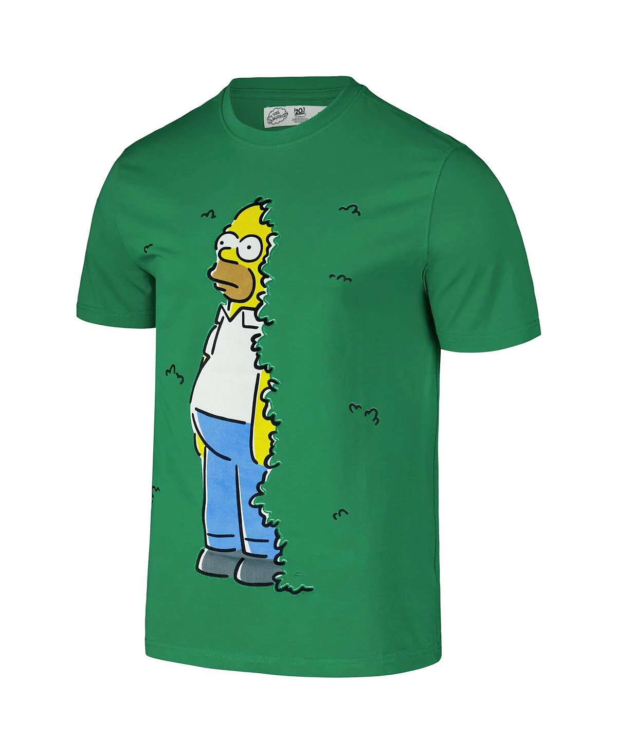 Freeze Max Mens Homer Simpson Kelly Green The Simpsons Hiding in the Bushes T-Shirt 9890₽