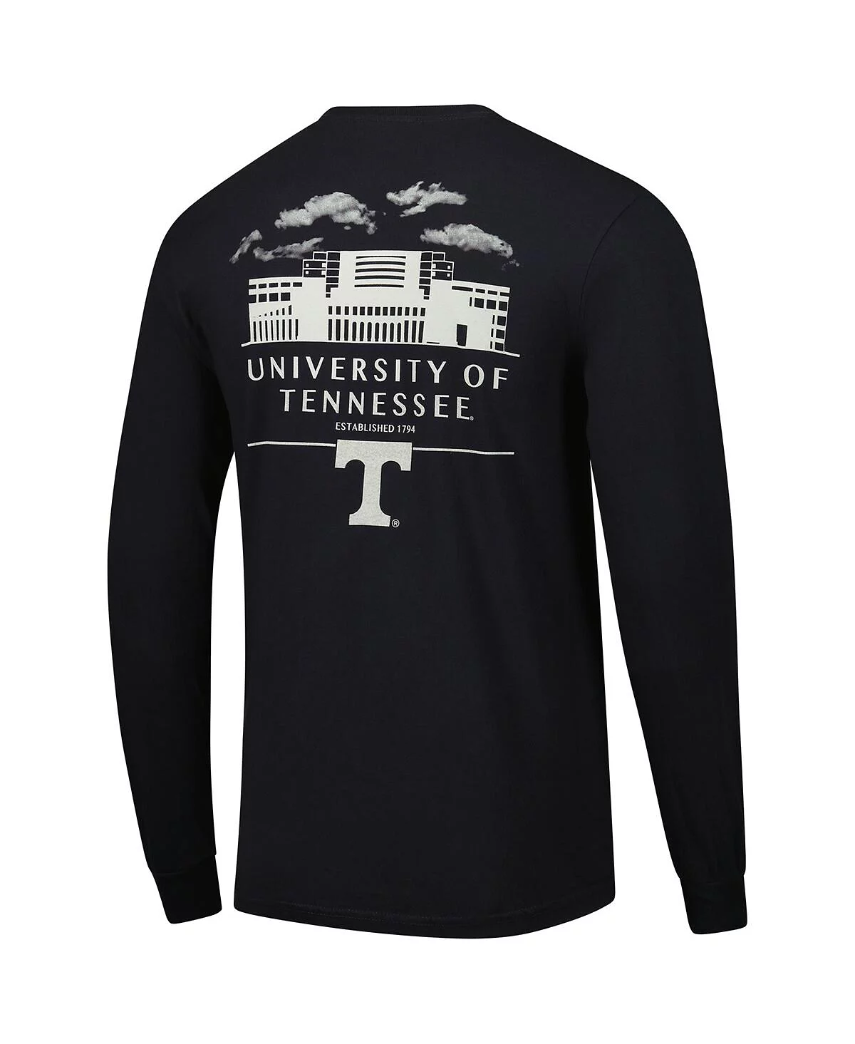 Image One Men's Black Tennessee Volunteers Comfort Colors Campus Nights Long Sleeve T-Shirt