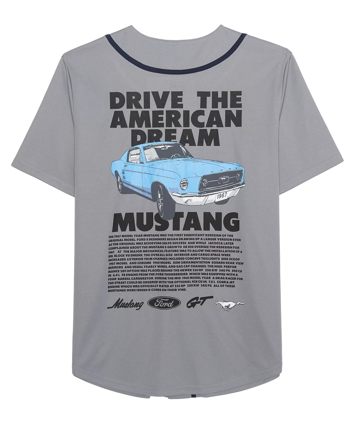 Hybrid Mens Ford Mustang Baseball Jersey Shirt 9490₽