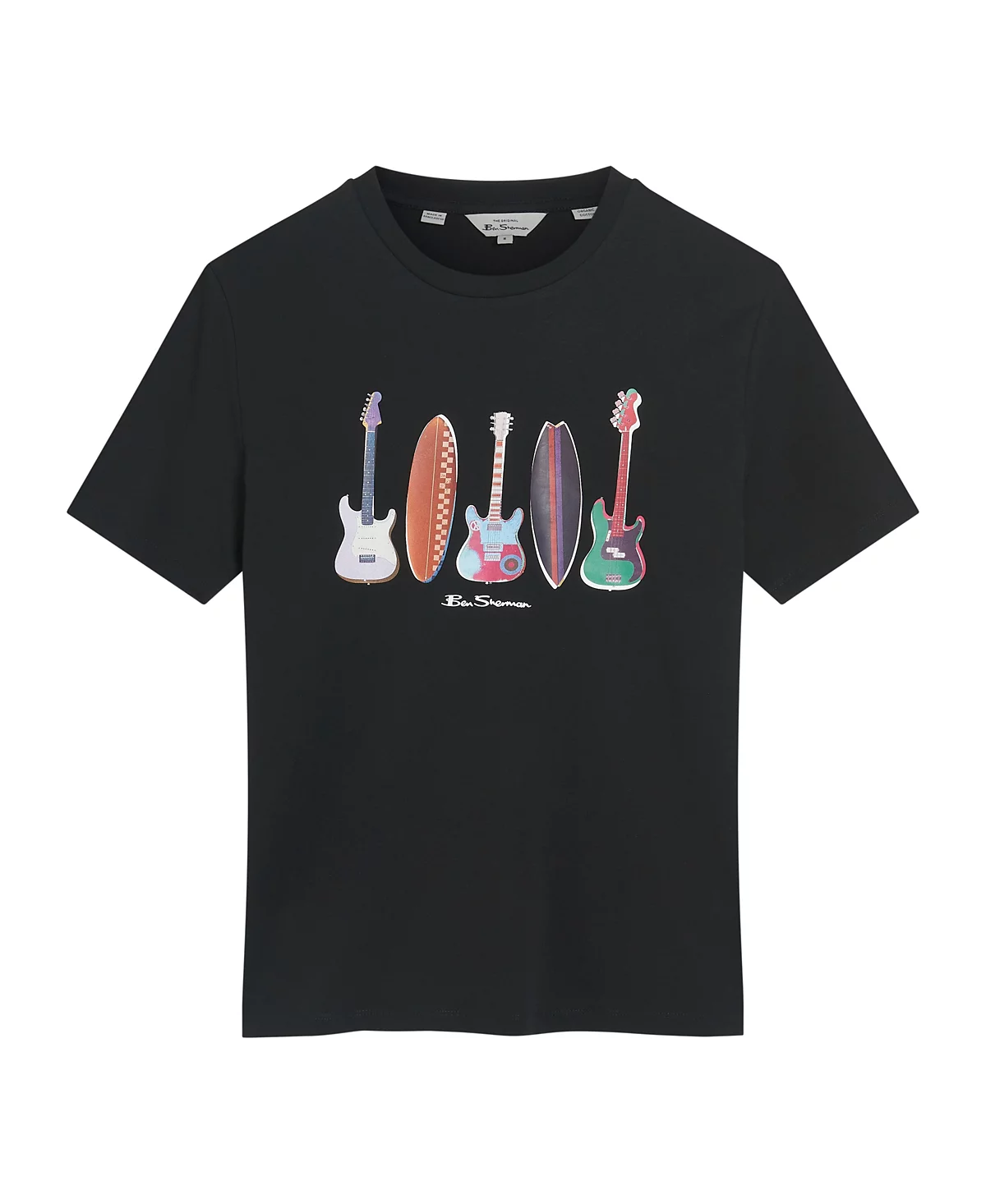 Ben Sherman Mens Surf N Guitars Short Sleeve T-Shirt 9290₽