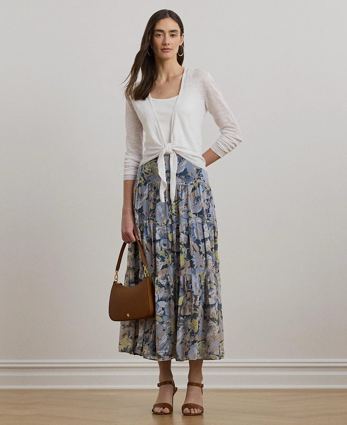 Lauren Ralph Lauren Women's Tie-Front Linen Cardigan