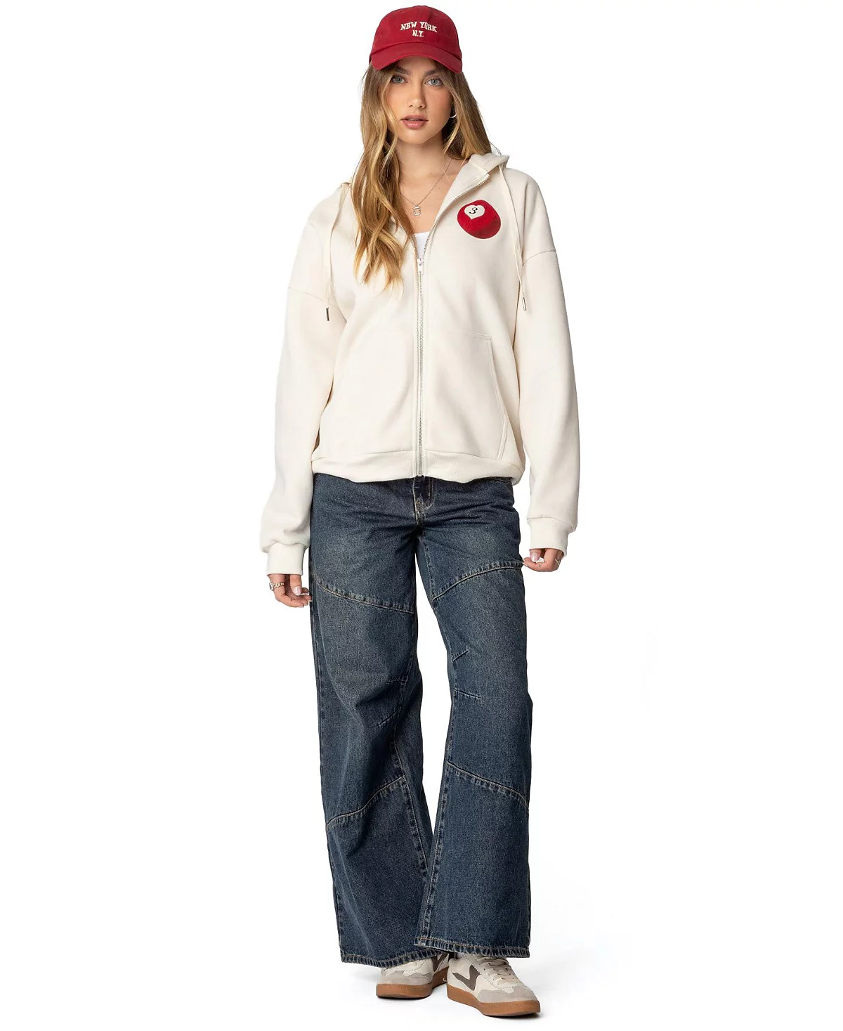 Edikted Womens Magic 3 Oversized Zip Up Hoodie 13090₽