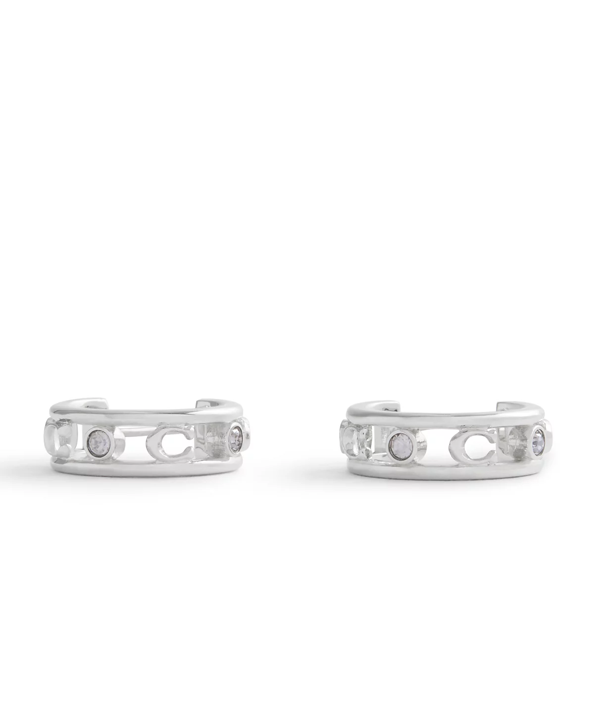 COACH Faux Stone Signature C Open Hoop Earrings 9990₽