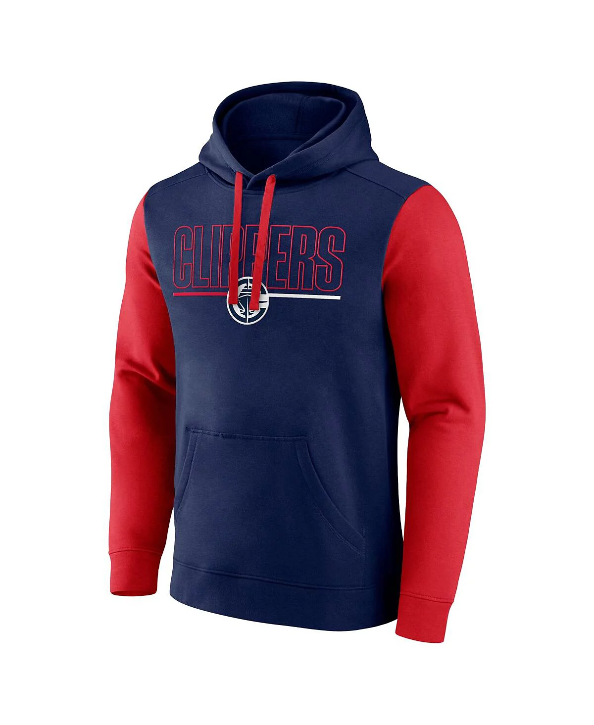 Logo Athletic Men's Navy LA Clippers Outline Colorblock Pullover Hoodie