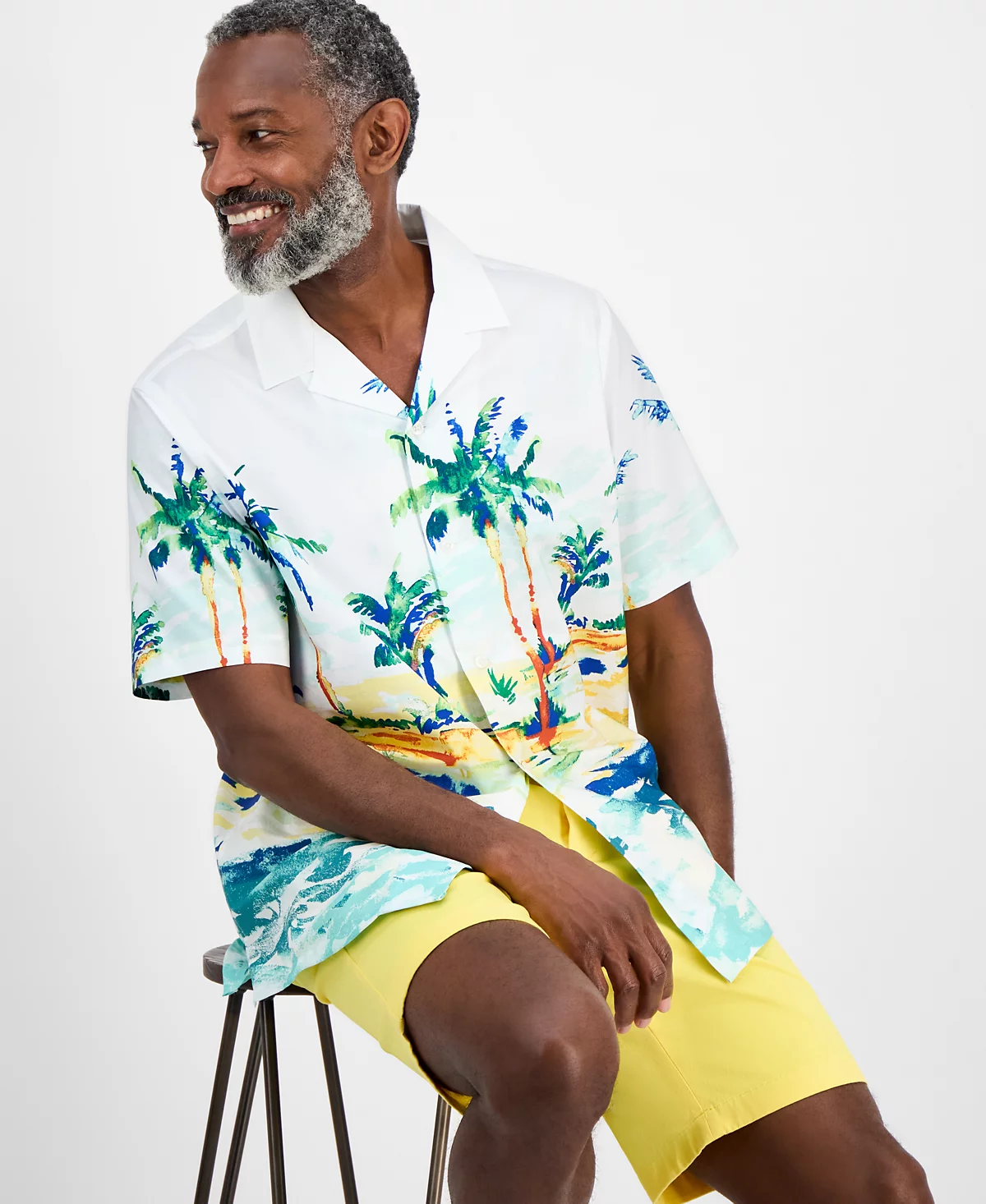 Club Room Mens Tropical Painted Shirt Exclusively at Macys 10490₽