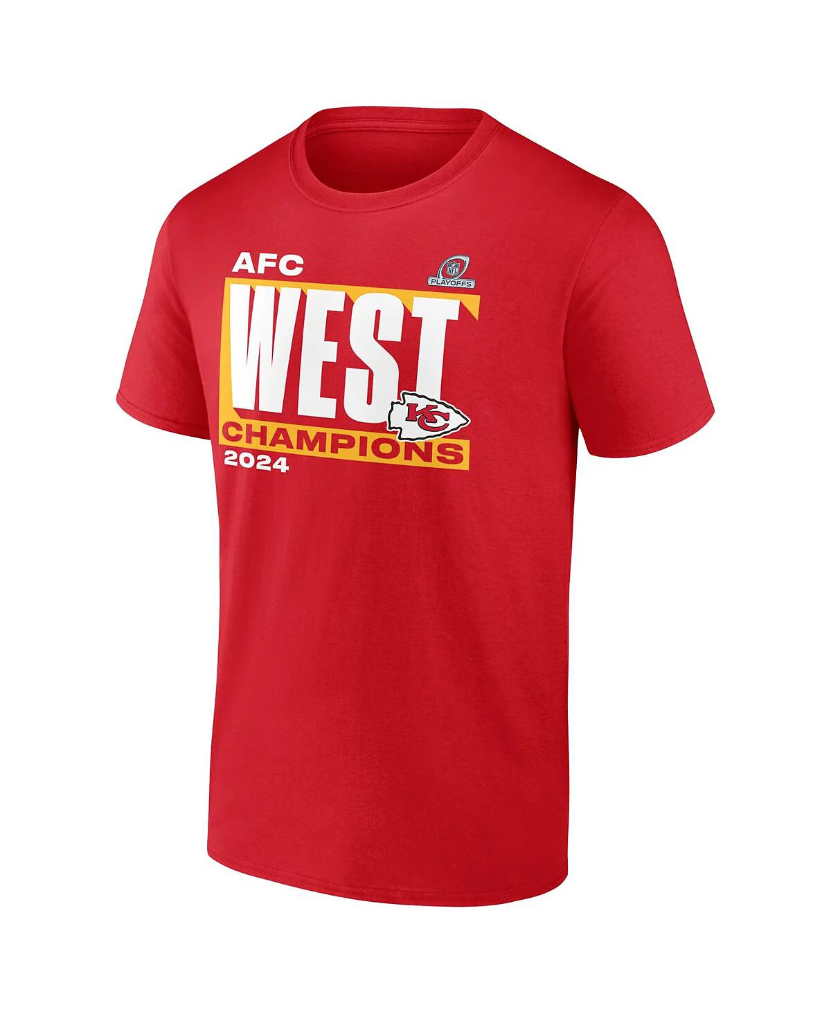 Fanatics Mens Red Kansas City Chiefs 2024 AFC West Division Champions Conquer T-Shirt 6690₽