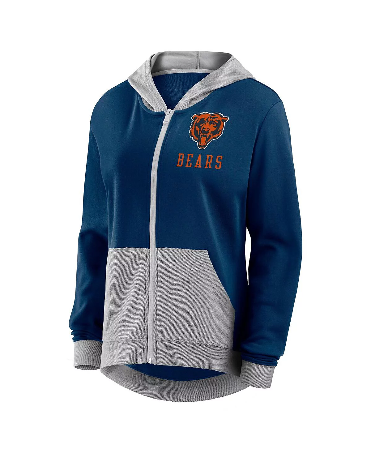 Logo Athletic Womens Navy Chicago Bears Hit It French Terry Full-Zip Hoodie 14290₽