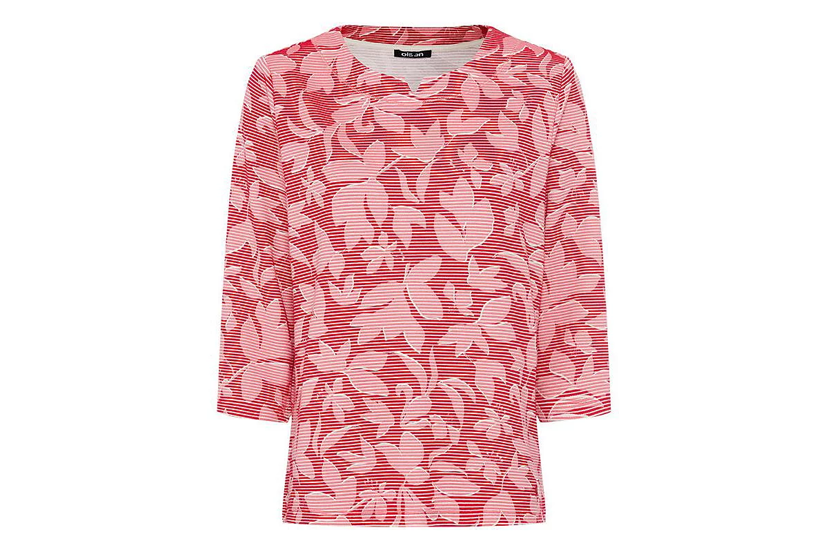 Olsen Floral Rib Knit Jersey Top 28390₽