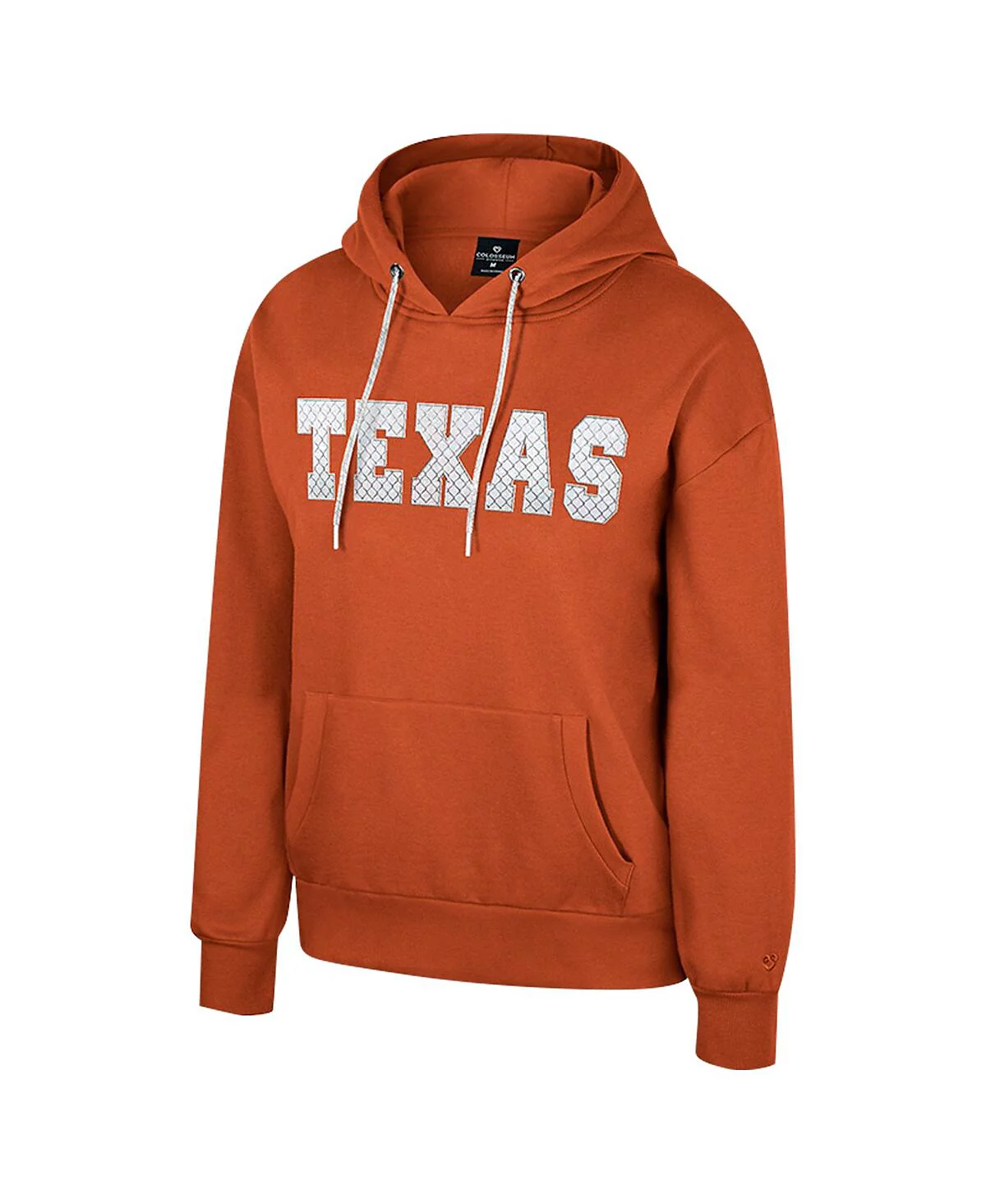Colosseum Womens Texas Orange Texas Longhorns Reflection Rhinestone Drawcord Pullover Hoodie 11390₽