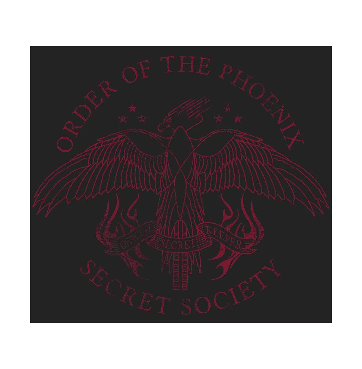 Harry Potter Big - Tall Order of the Phoenix Symbol Black T-shirt-4XL 3390₽