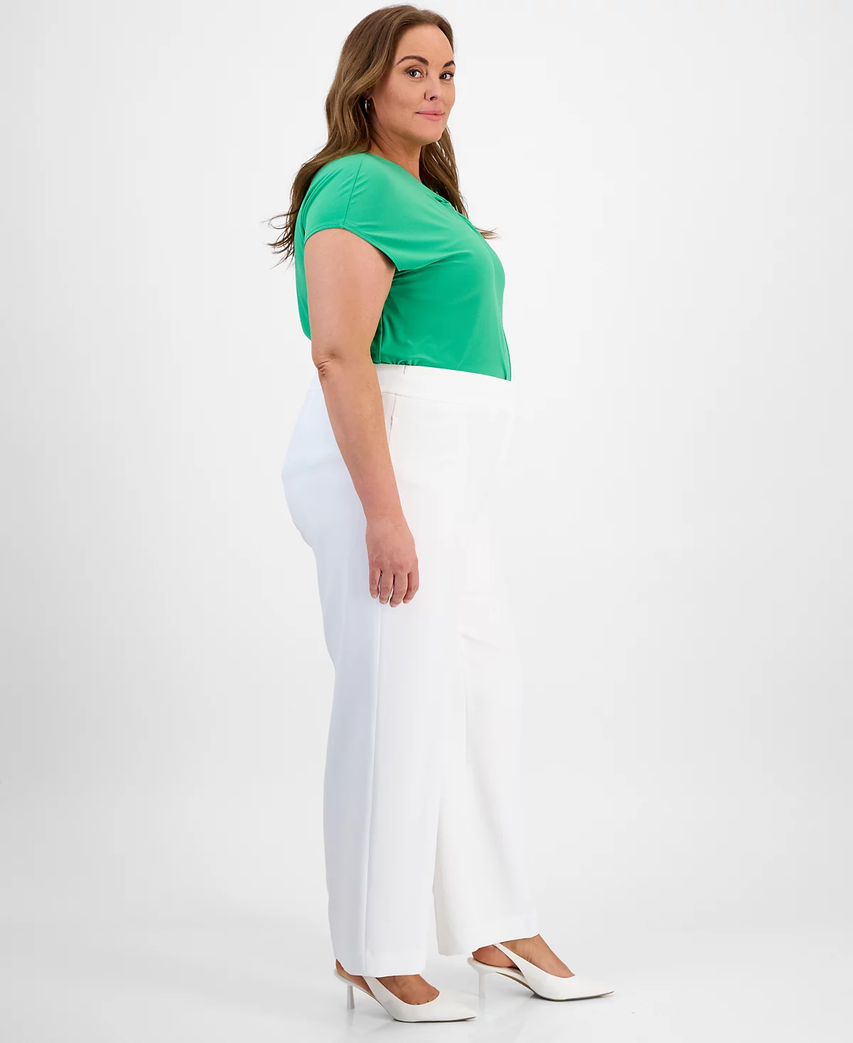 Kasper Plus Size Crepe Pants 