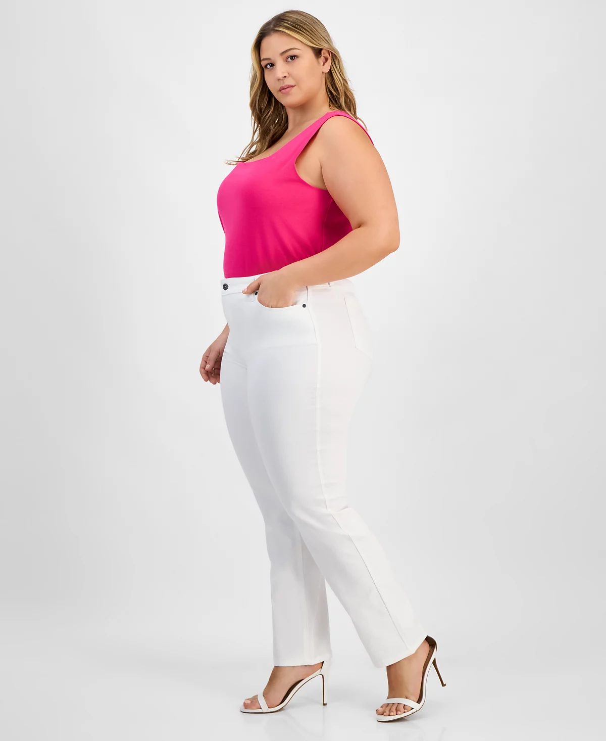 Kasper Plus Size Straight-Leg Jeans 