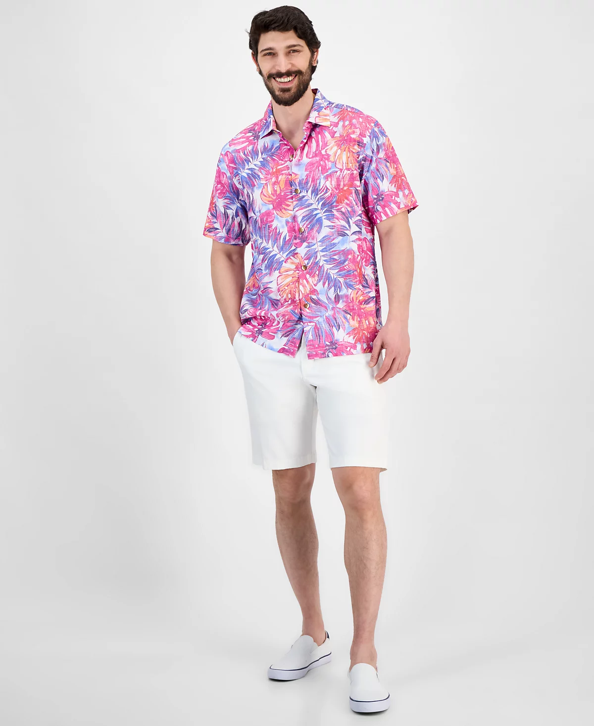 Tommy Bahama Men's Coastal Ease Frond Fiesta Performance Short-Sleeve Shirt