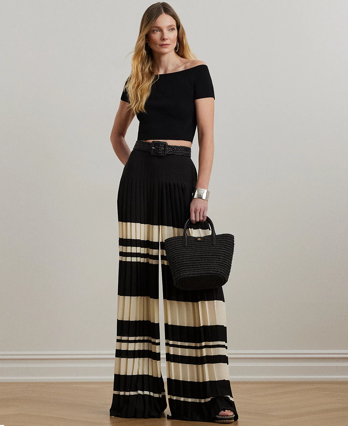 Женский укороченный свитер Lauren Ralph Lauren с открытыми плечами