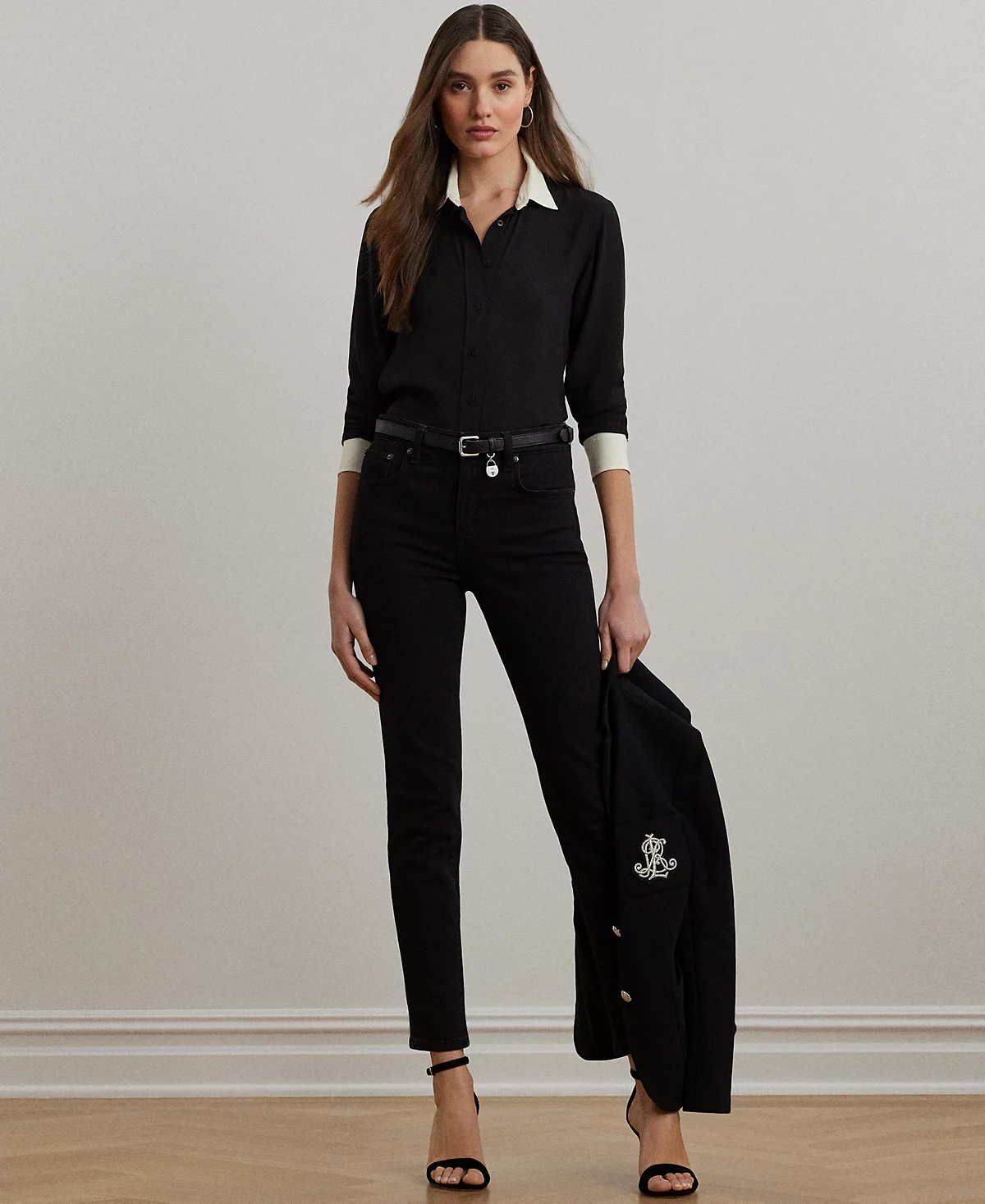 Lauren Ralph Lauren Women's Classic-Fit Two-Tone Georgette Shirt