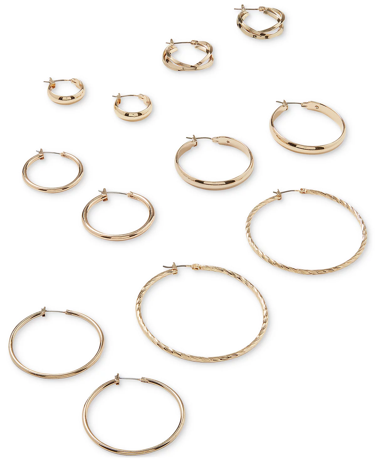 Anne Klein Silver-Tone Elongated Hoop Earrings 4290₽