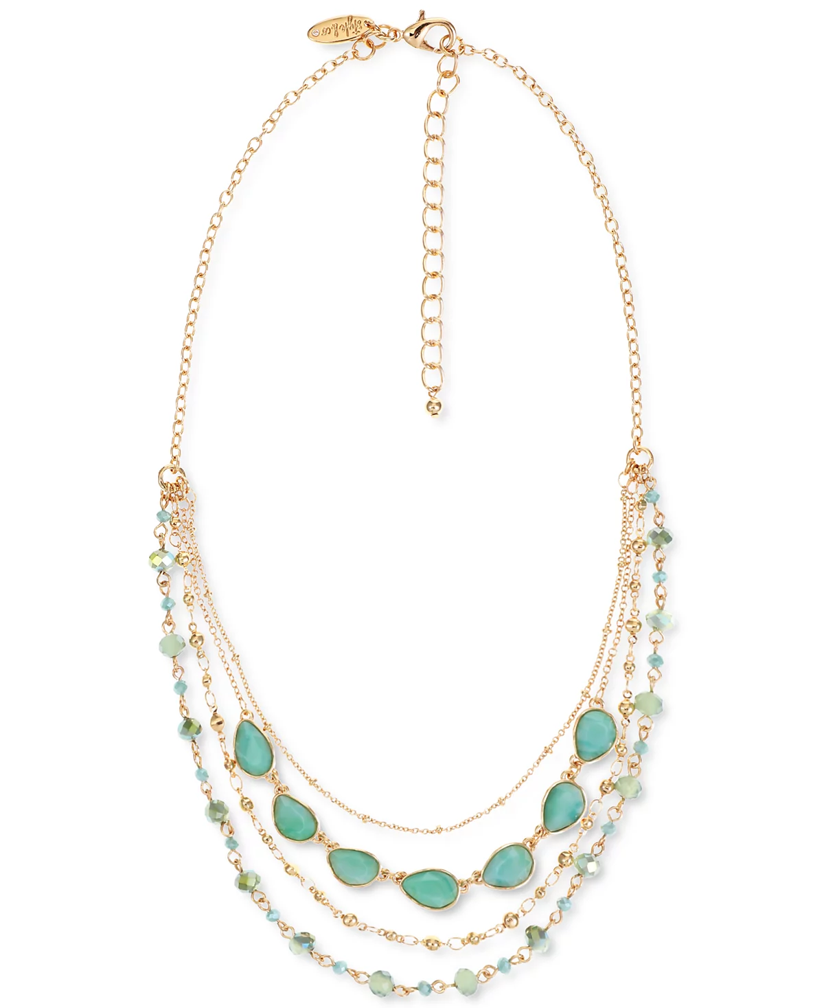 Style - Co Gold-Tone Color Stone - Bead Layered Strand Necklace 17 3 extender Created for Macys 3890₽