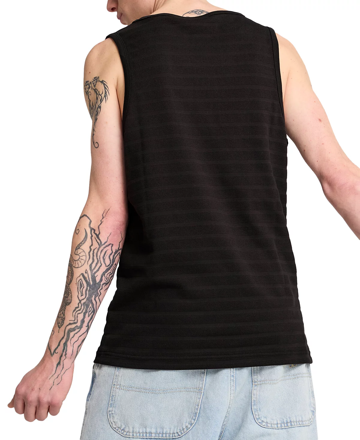 Puma Mens ESS Cotton-Blend Tonal-Stripe Tank Top 4790₽