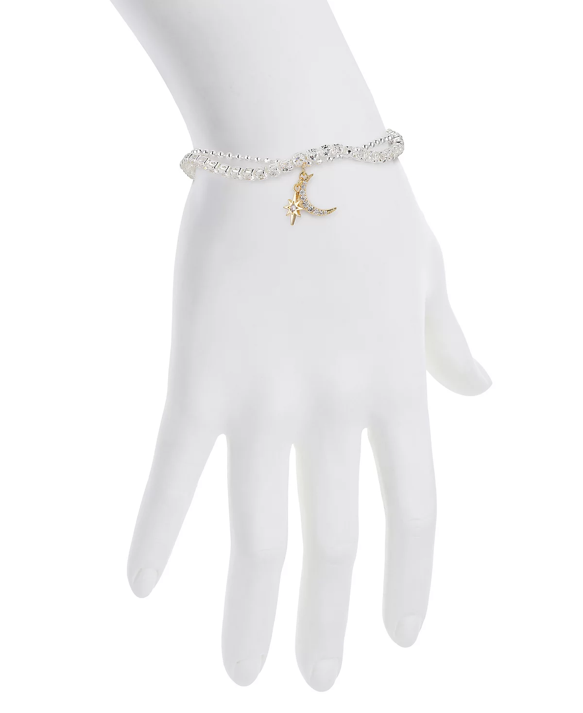 Unwritten Cubic Zirconia Star Moon Tennis and Ball Bracelet 3390₽