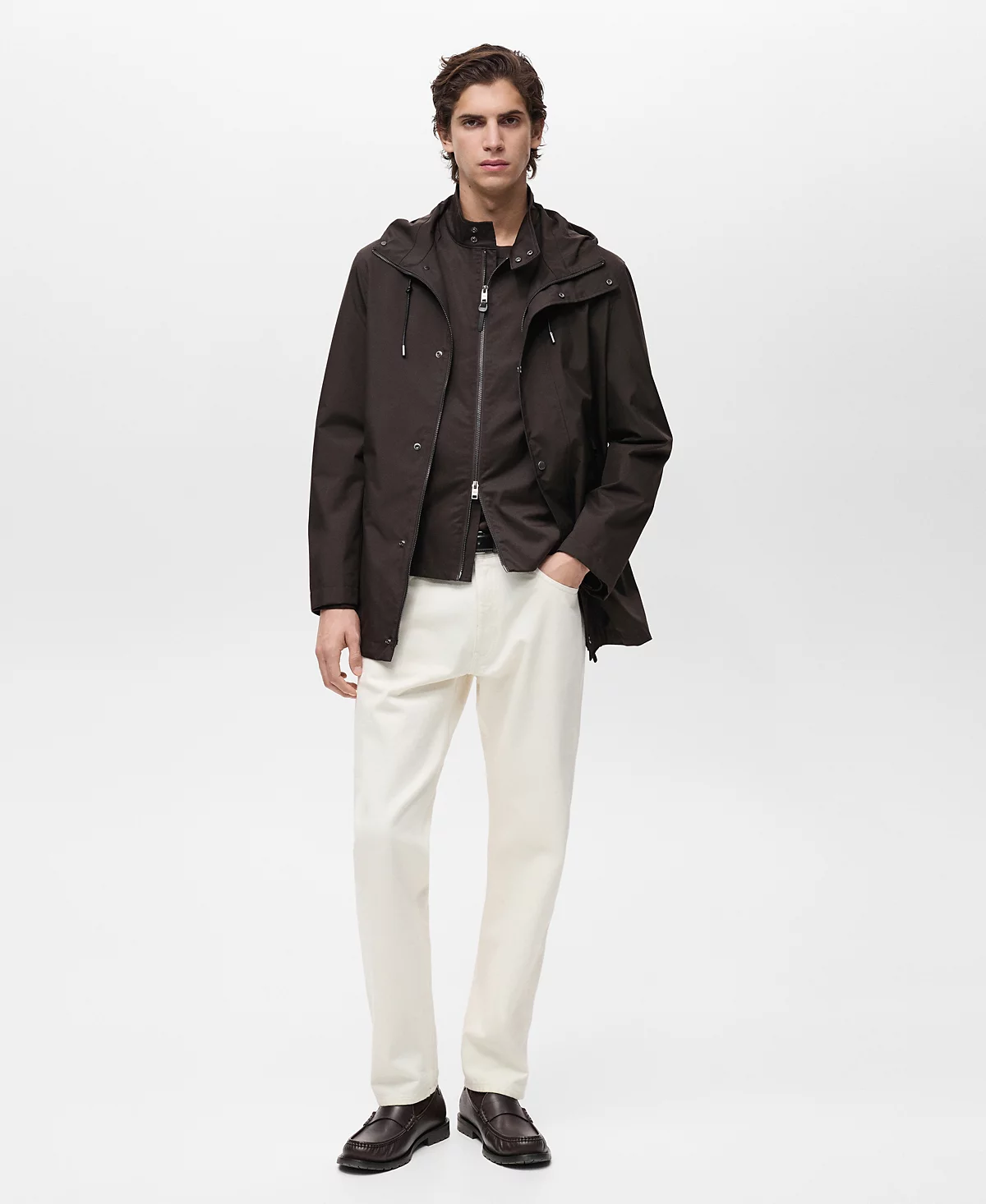 Mango Mens Water-Repellent Hooded Parka 43790₽