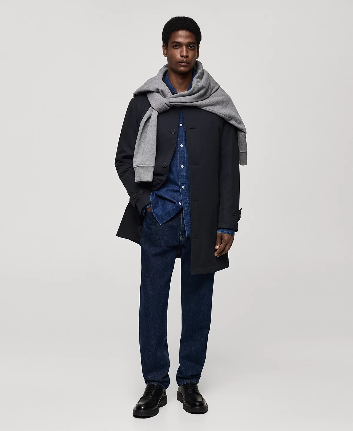 Mango Mens Quilted Water-Repellent Trench Coat 32390₽