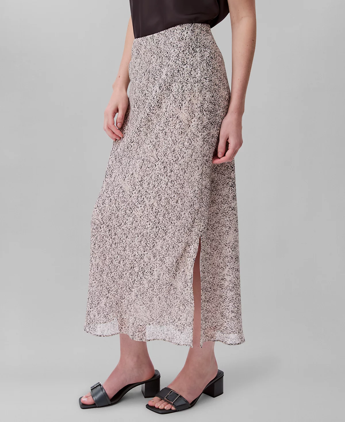 Calvin Klein Womens Short-Sleeve Sweater - Midi Skirt 10190₽