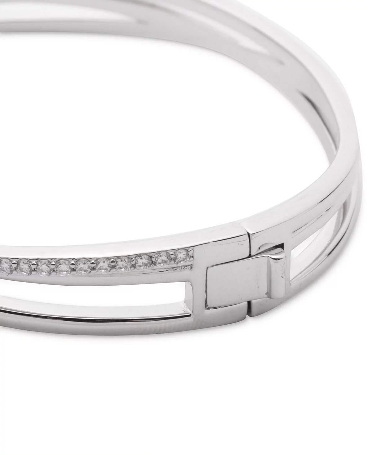 Lauren Ralph Lauren Sterling Silver Cubic Zirconia Pav Bangle Bracelet 47590₽