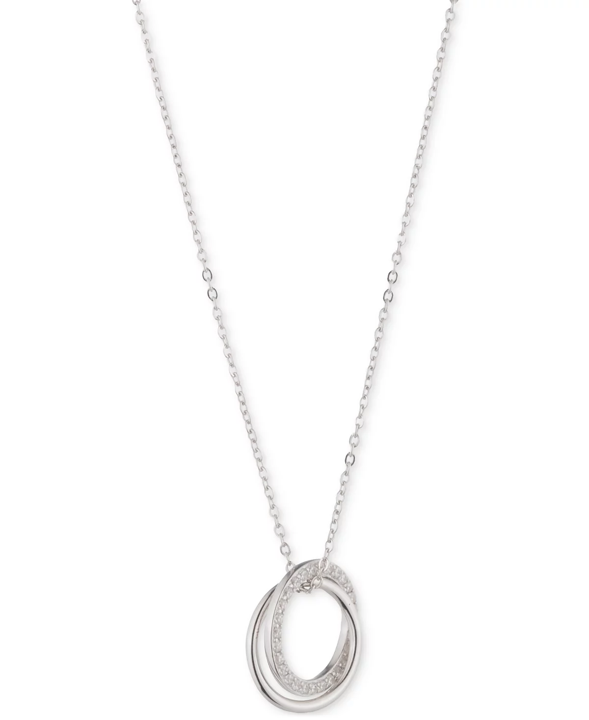 Lauren Ralph Lauren Sterling Silver Cubic Zirconia Pav Pendant Necklace 16 3 extender 25690₽