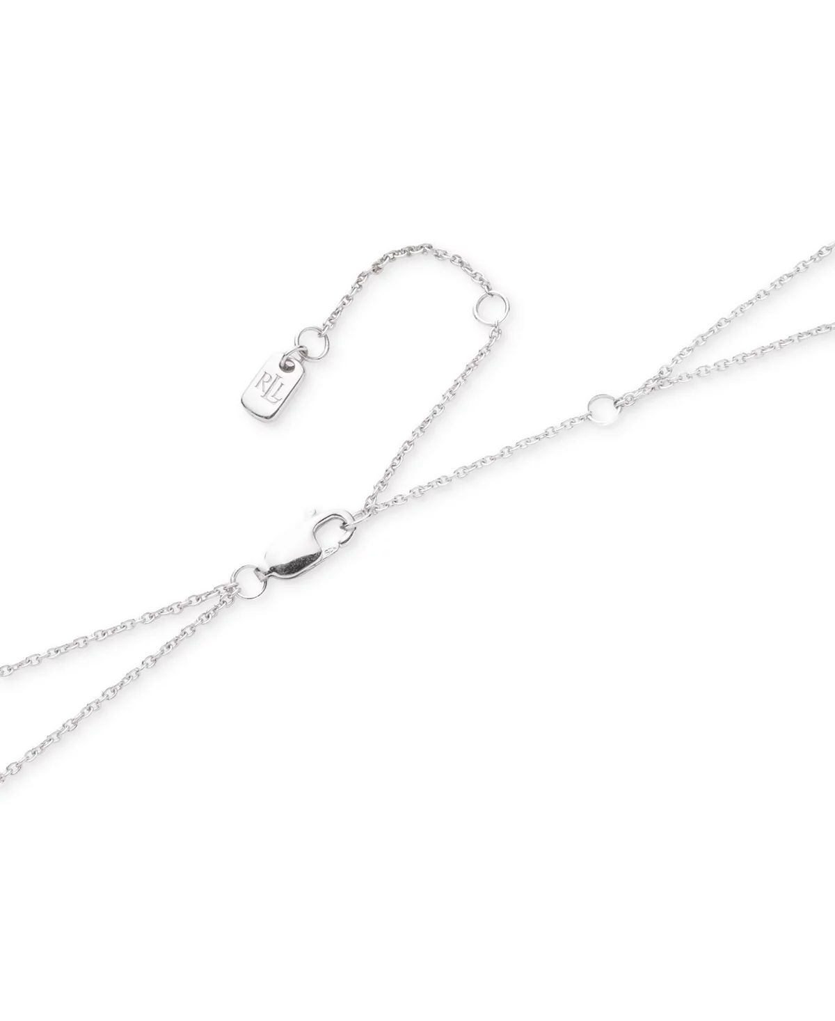 Lauren Ralph Lauren Sterling Silver Disc Pendant Two Row Necklace 20 3 extender 25690₽