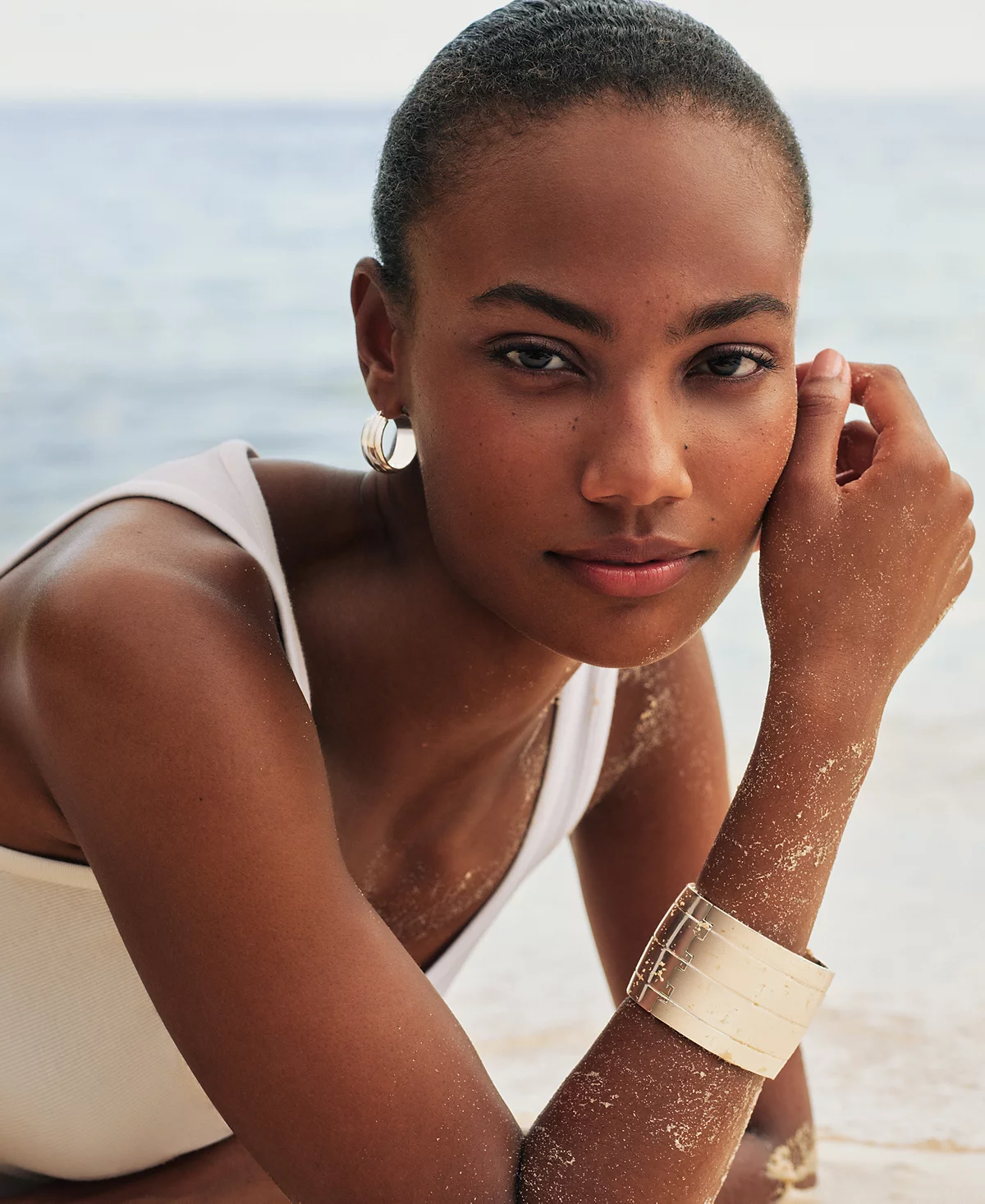 Lauren Ralph Lauren Silver-Tone Wide Metal Bangle Bracelet 12790₽