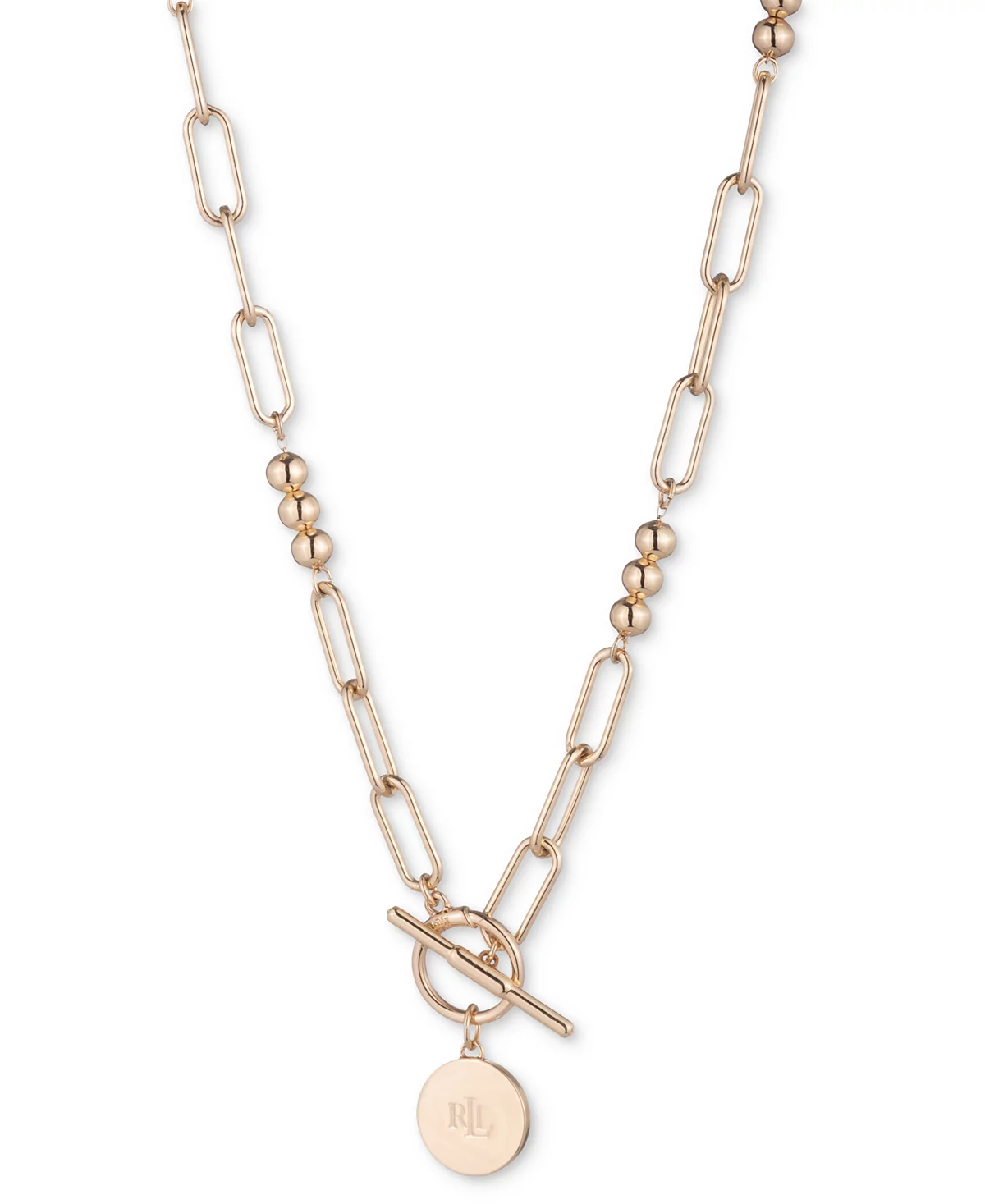Lauren Ralph Lauren Link - Bead Toggle 17 Pendant Necklace 12890₽