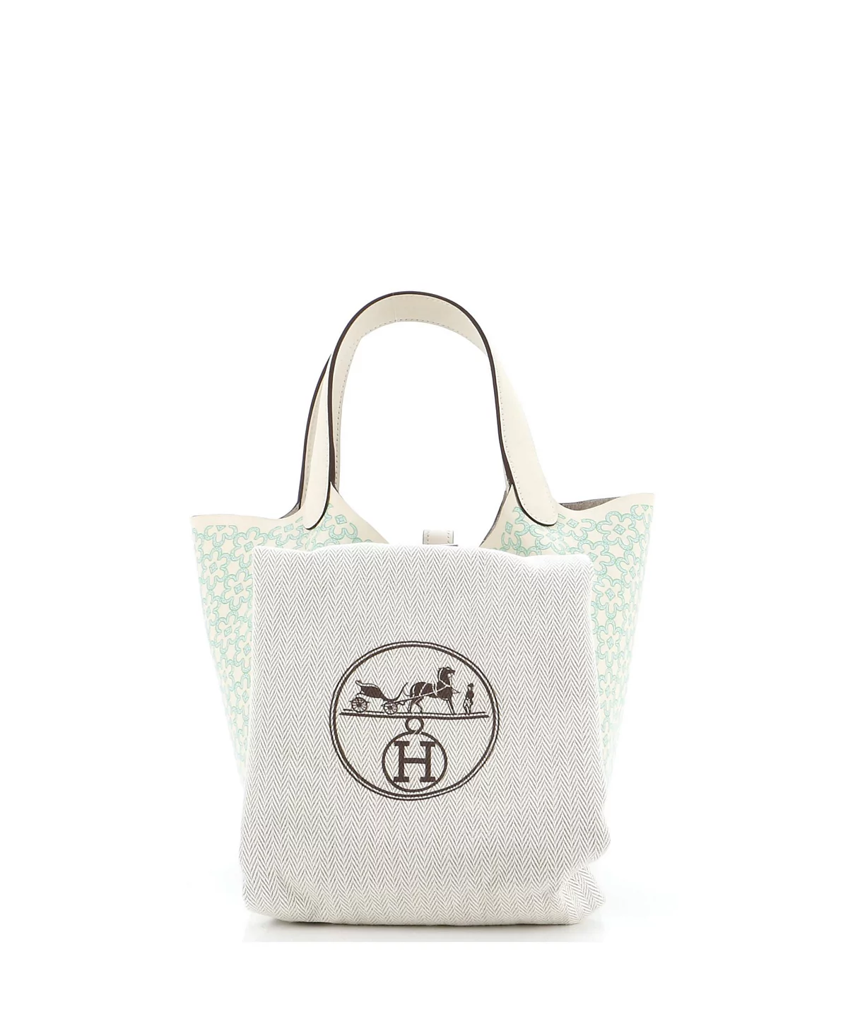 Pre-Owned HERMS PM Picotin Lock Bag Lucky Daisy Printed Swift 629390₽