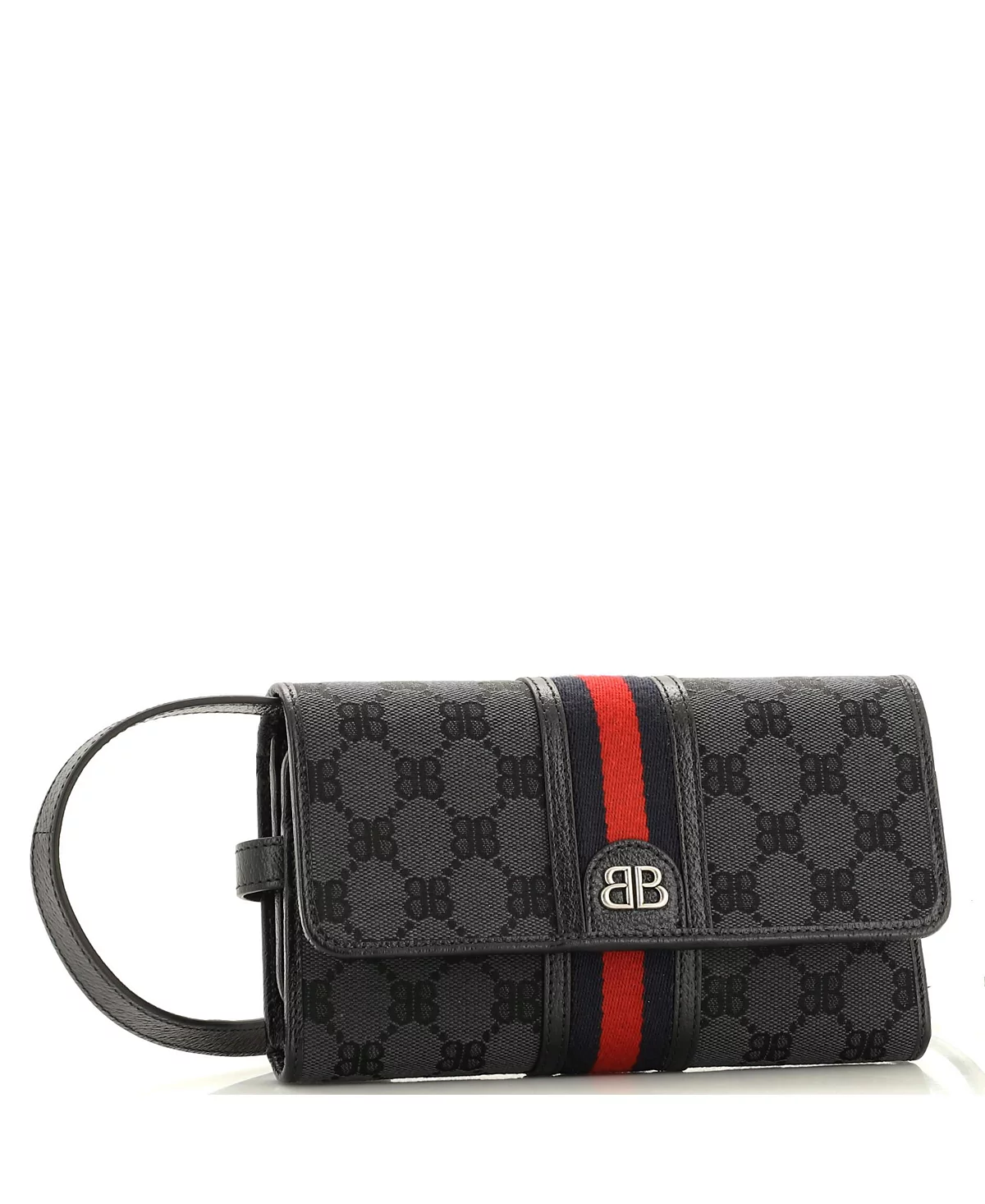 Pre-Owned Balenciaga x Gucci The Hacker Wallet on Strap BB Coated Canvas 127790₽