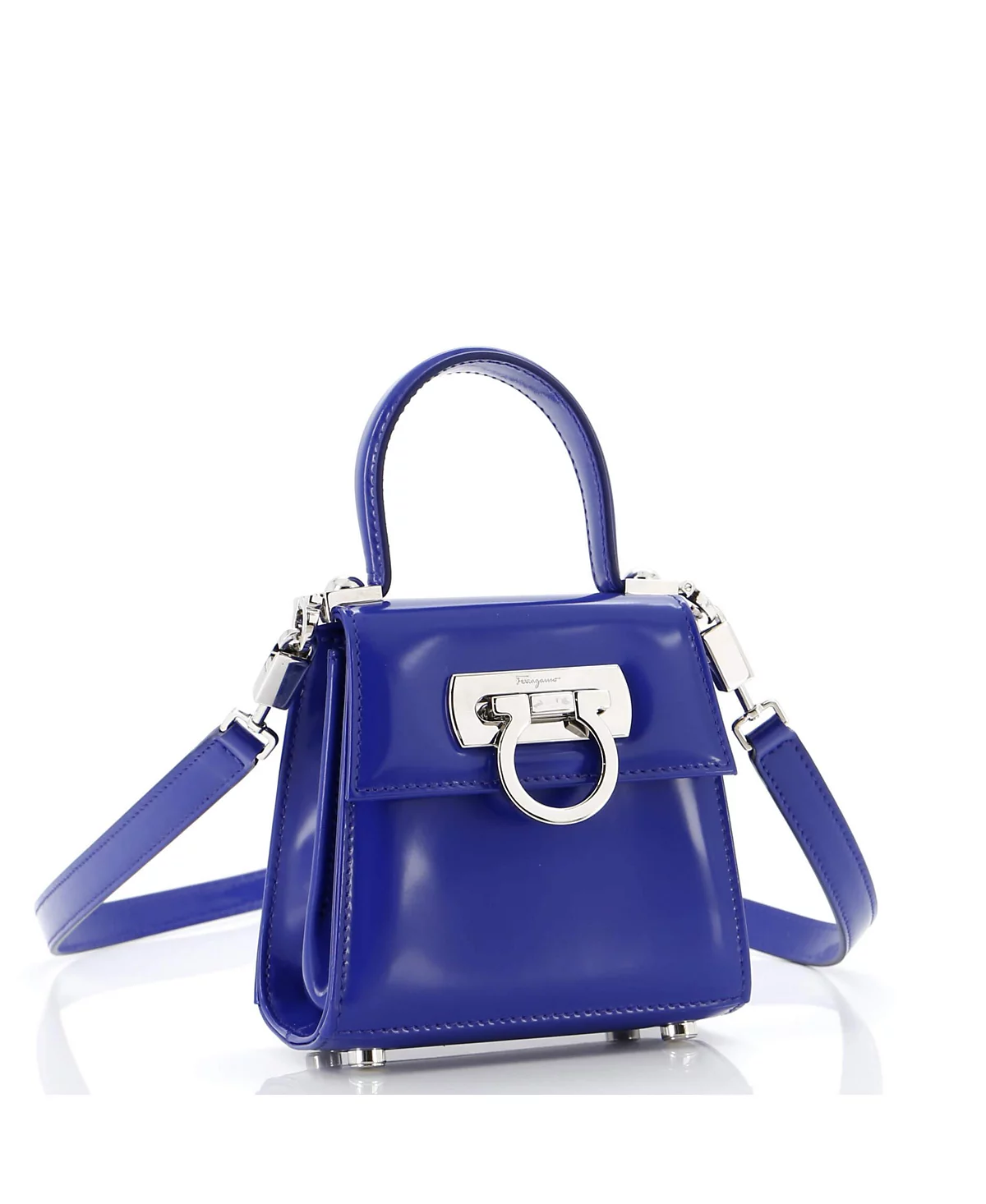 Pre-Owned Salvatore Ferragamo XS Iconic Top Handle Bag Leather 173090₽