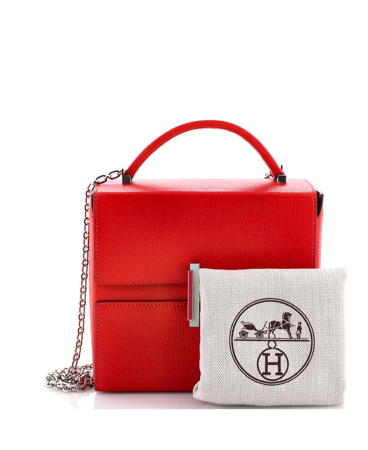 Pre-Owned HERMS Cinhetic Top Handle Bag Chevre Mysore 870390₽