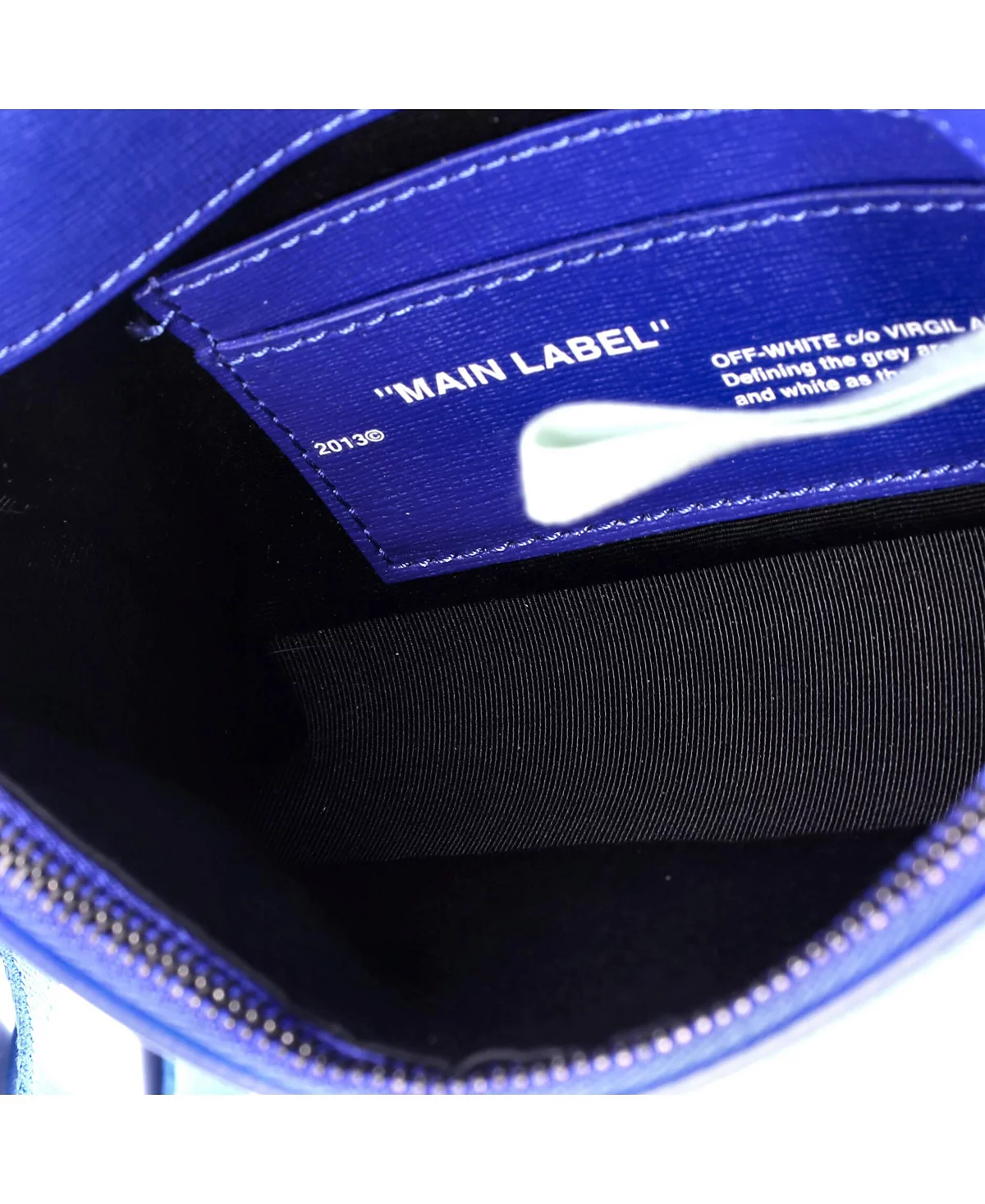 Pre-Owned Off White Mini Binder Clip Flap Bag Striped Leather