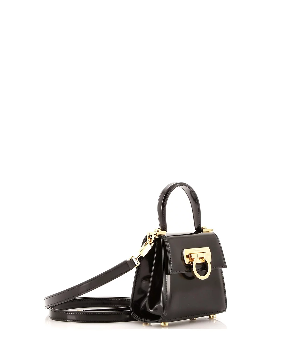 Pre-Owned Salvatore Ferragamo XS Iconic Top Handle Bag Leather 201390₽