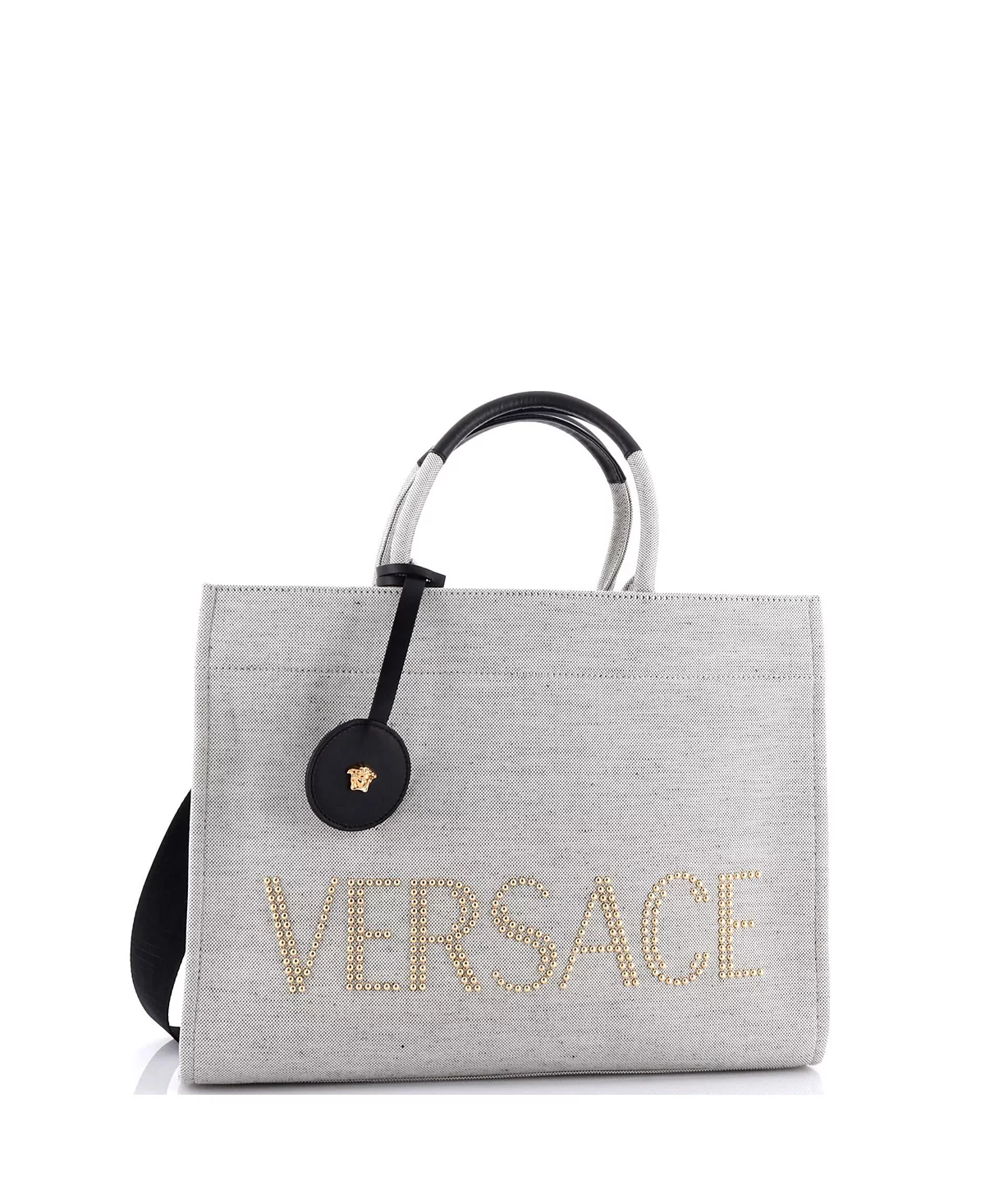 Pre-Owned Versace Large La Medusa Tote Studded Canvas 167490₽