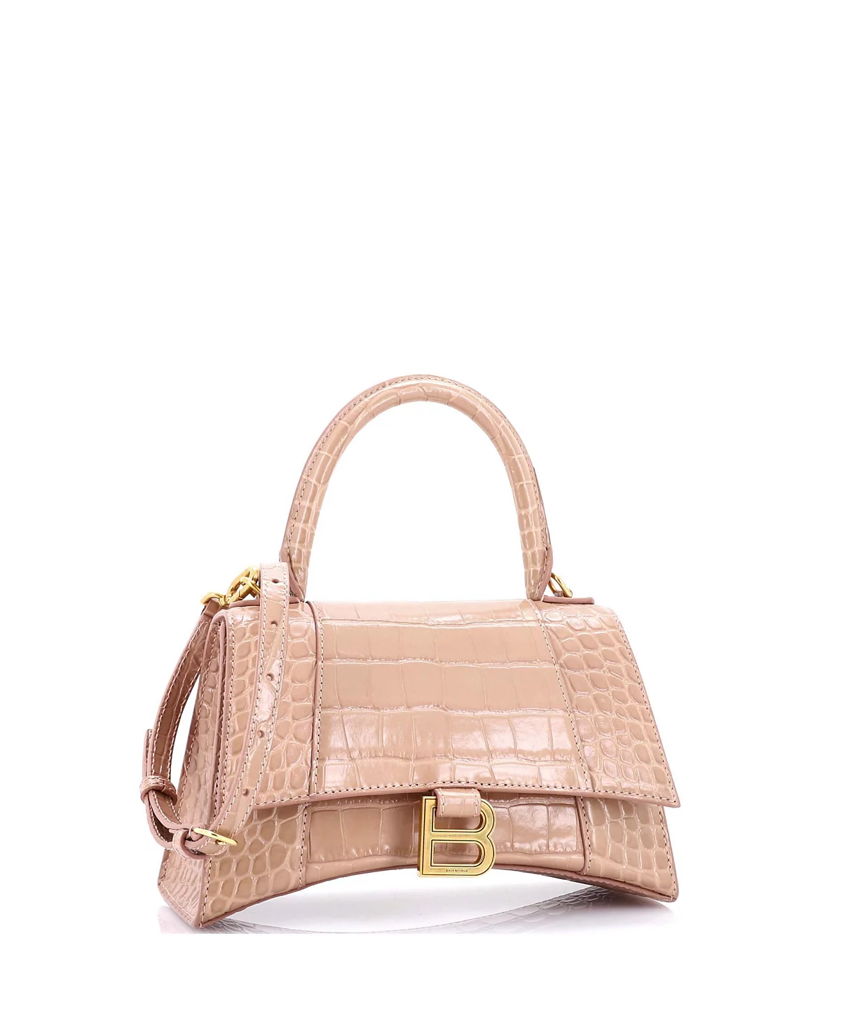 Pre-Owned Balenciaga Small Hourglass Top Handle Bag Embossed Leather 250290₽